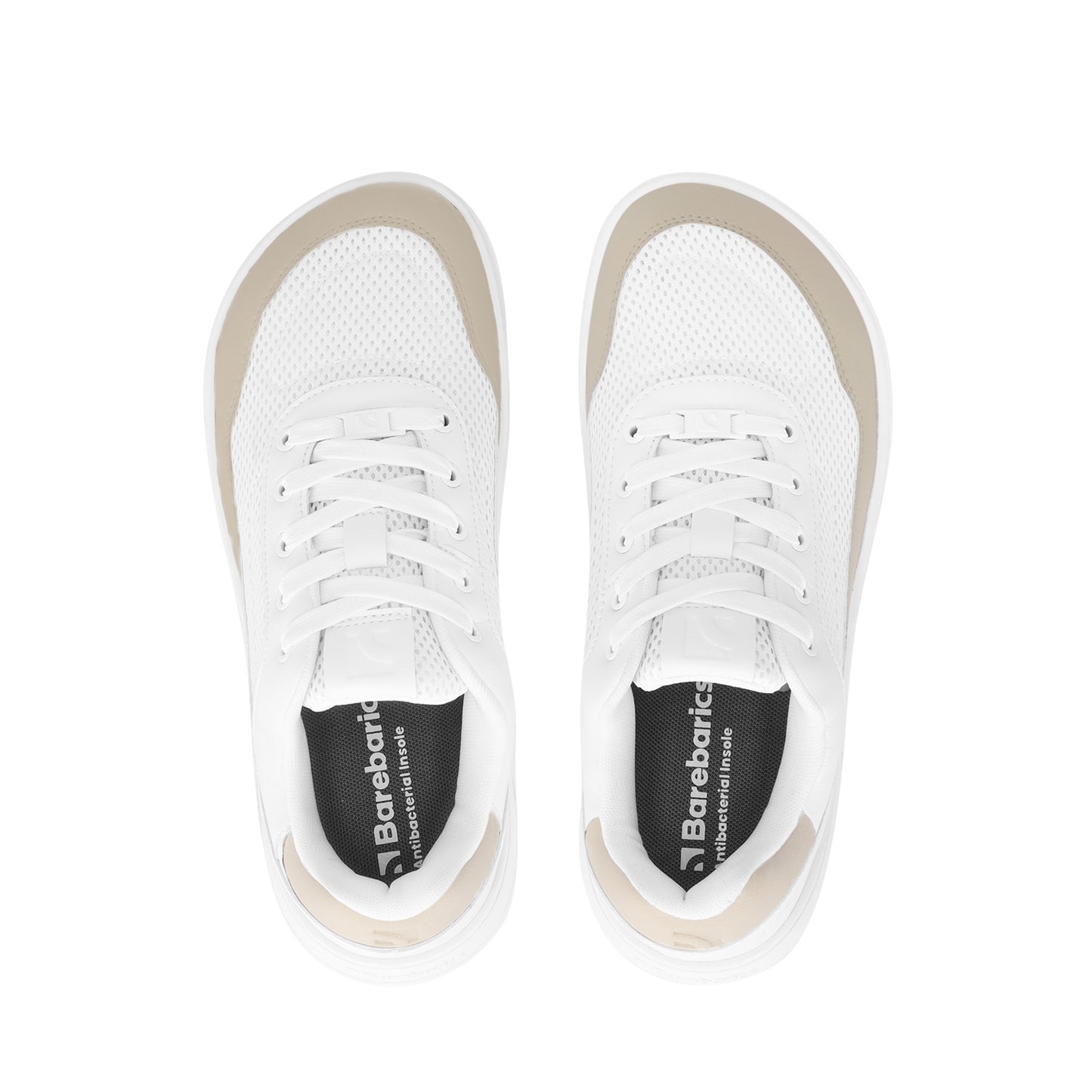 Barefoot Sneakers Barebarics Vaporo - White & Beige