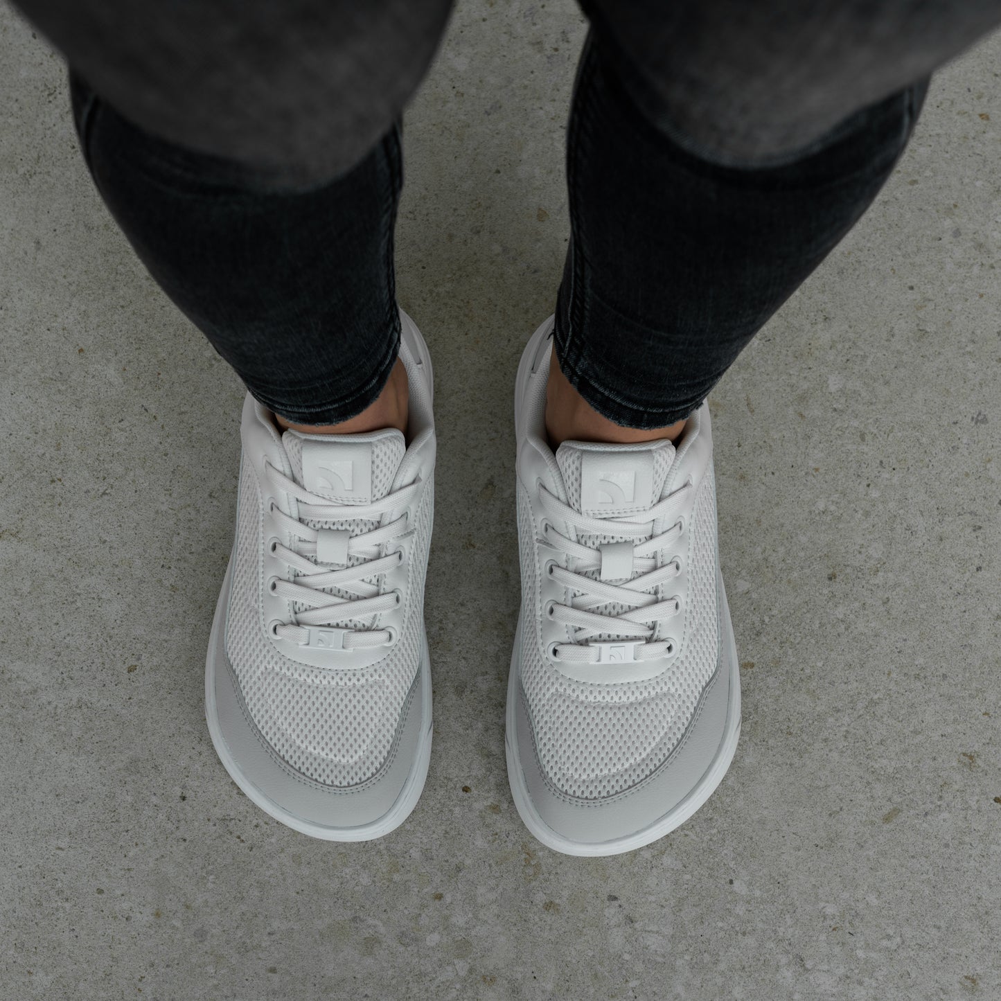 Barefoot Sneakers Barebarics Vaporo - White & Light Grey