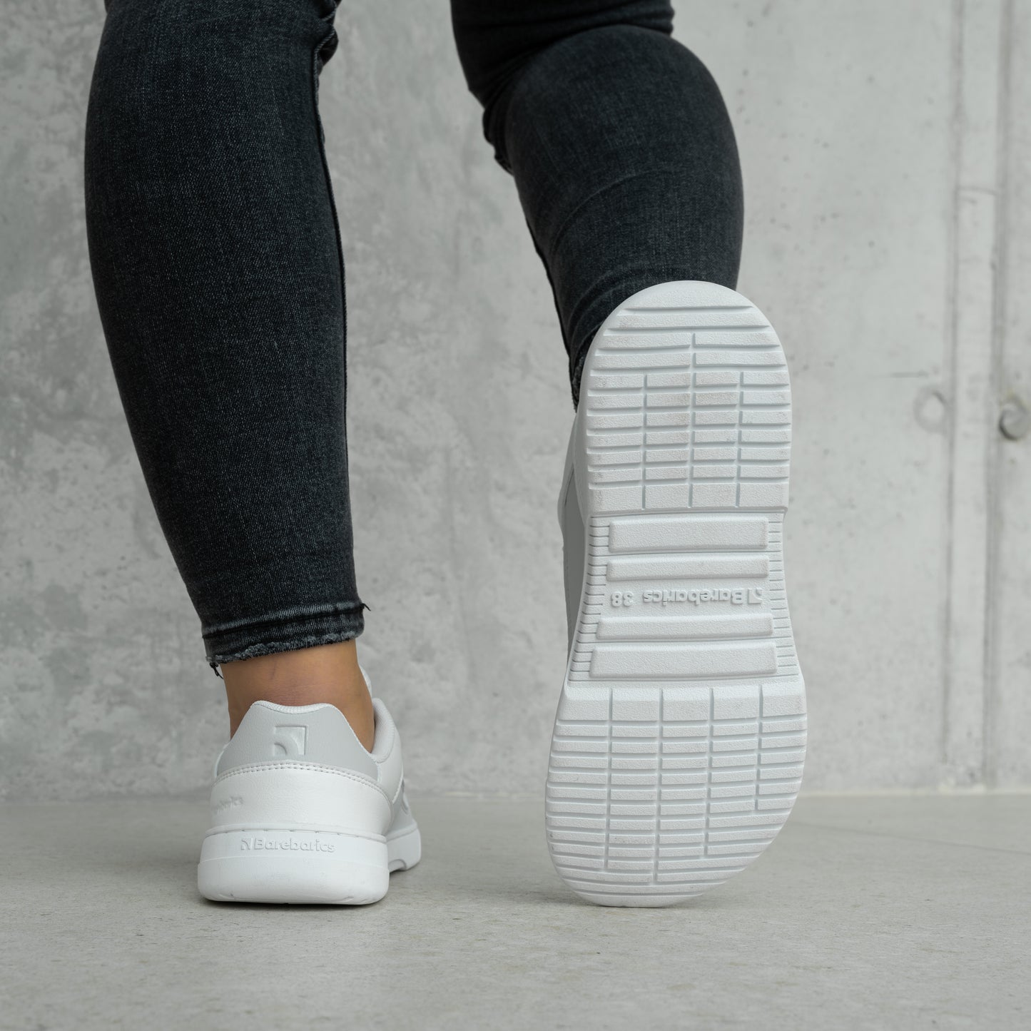 Barefoot Sneakers Barebarics Vaporo - White & Light Grey