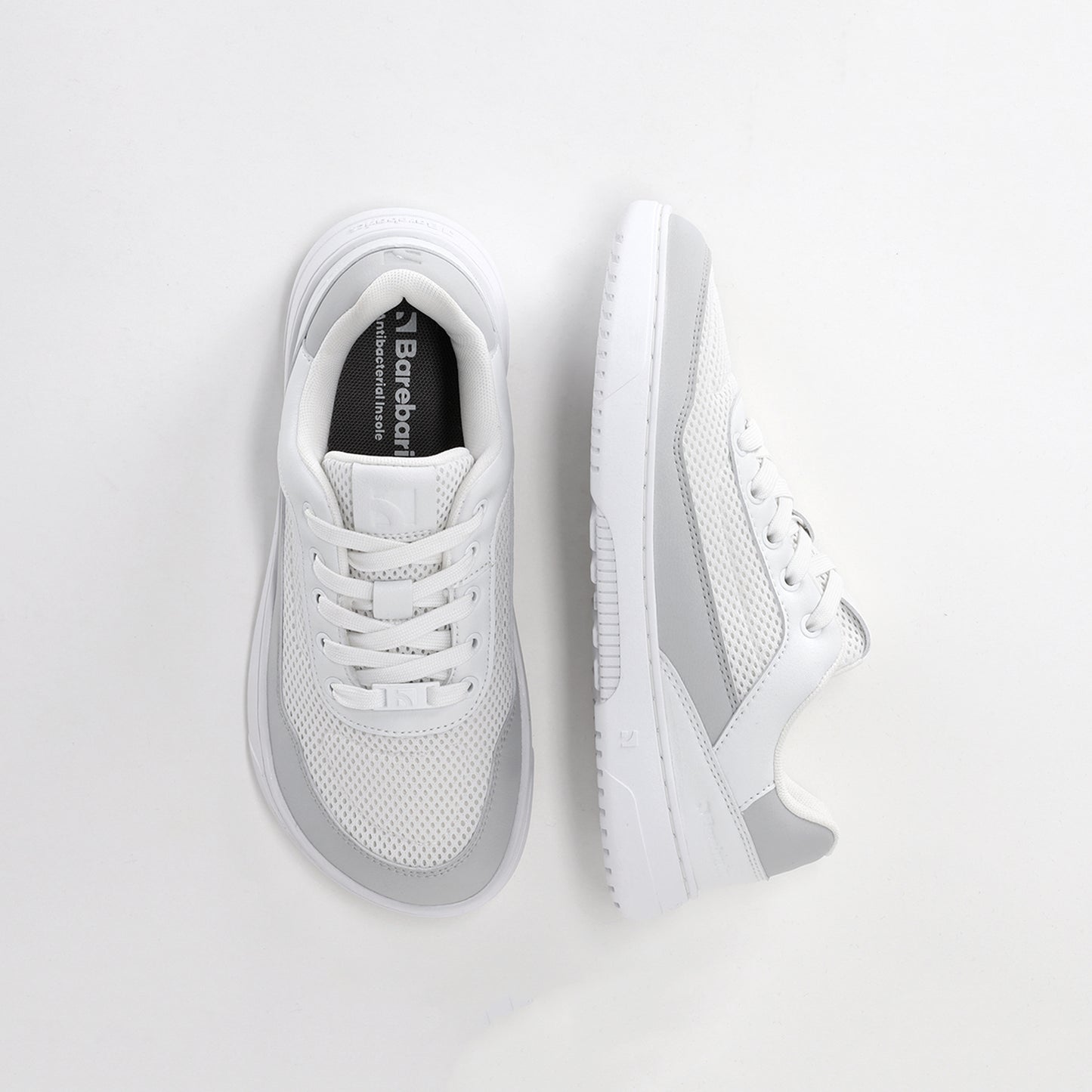 Barefoot Sneakers Barebarics Vaporo - White & Light Grey