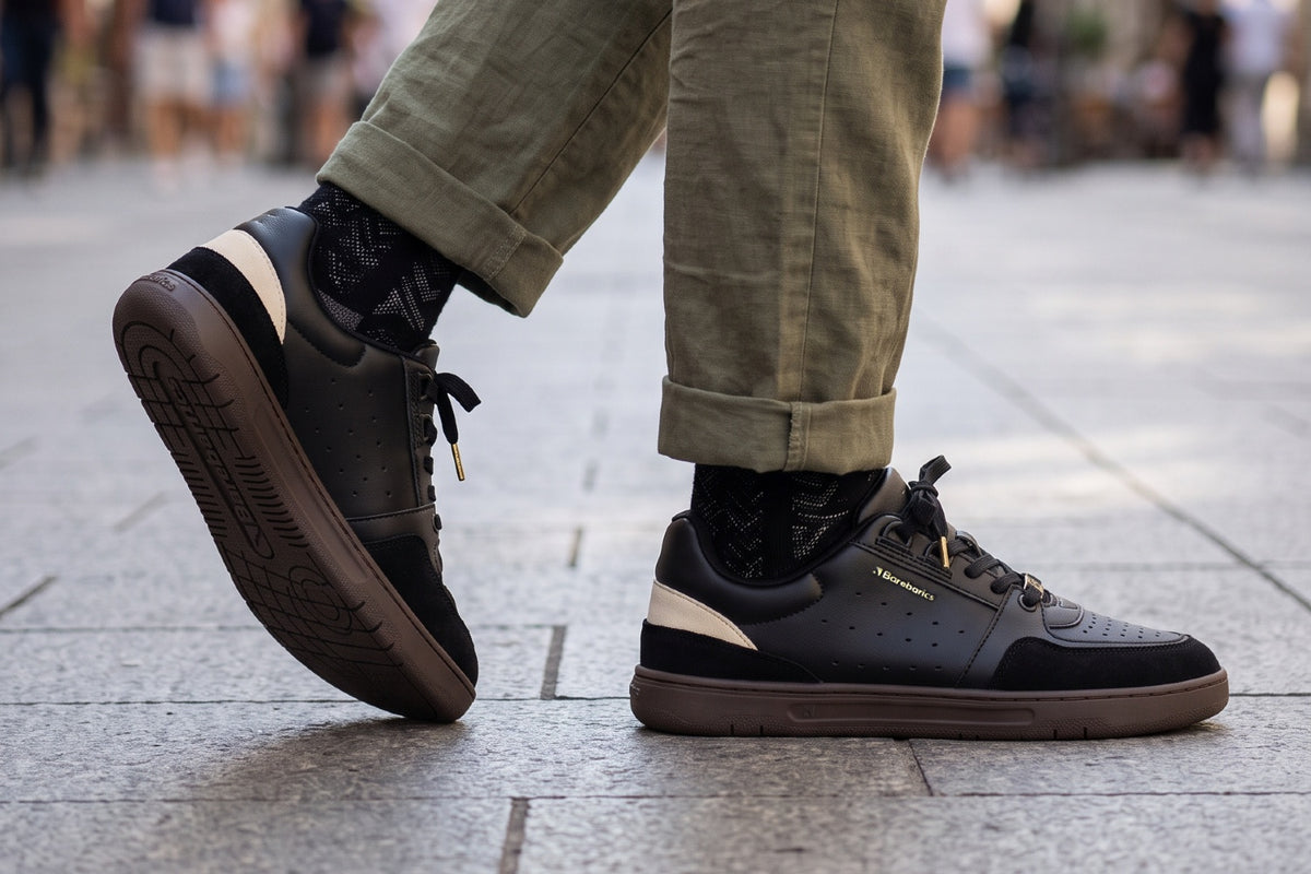 Barefoot Sneakers Barebarics Wave 2.0 - Black & Dark Brown