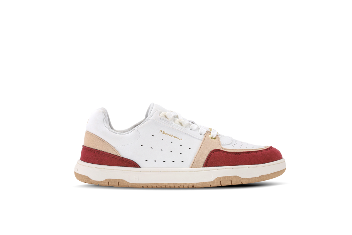 Barefoot Sneakers Barebarics Wave 2.0 - White & Burgundy
