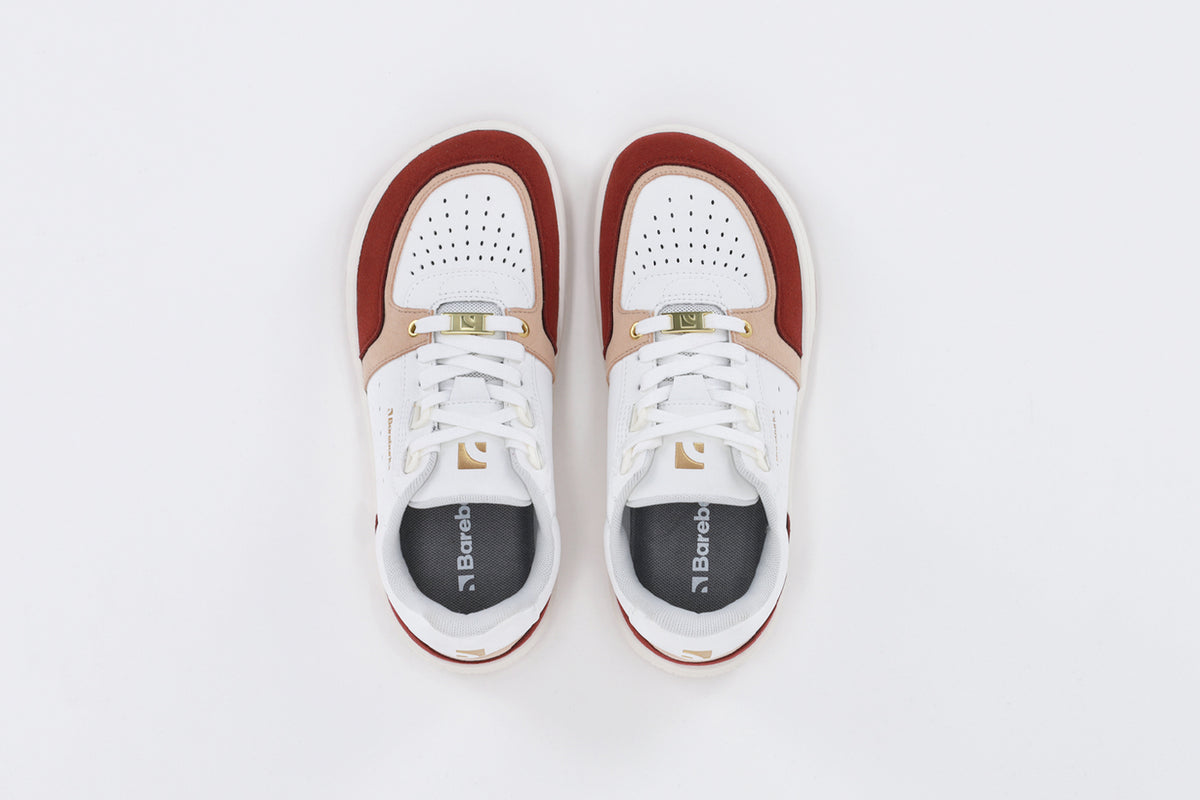 Barefoot Sneakers Barebarics Wave 2.0 - White & Burgundy