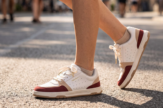 Barefoot Sneakers Barebarics Wave 2.0 - White & Burgundy