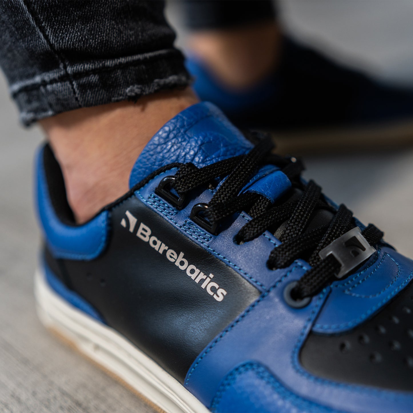 Baskets pieds nus Barebarics Wave - Noir et bleu