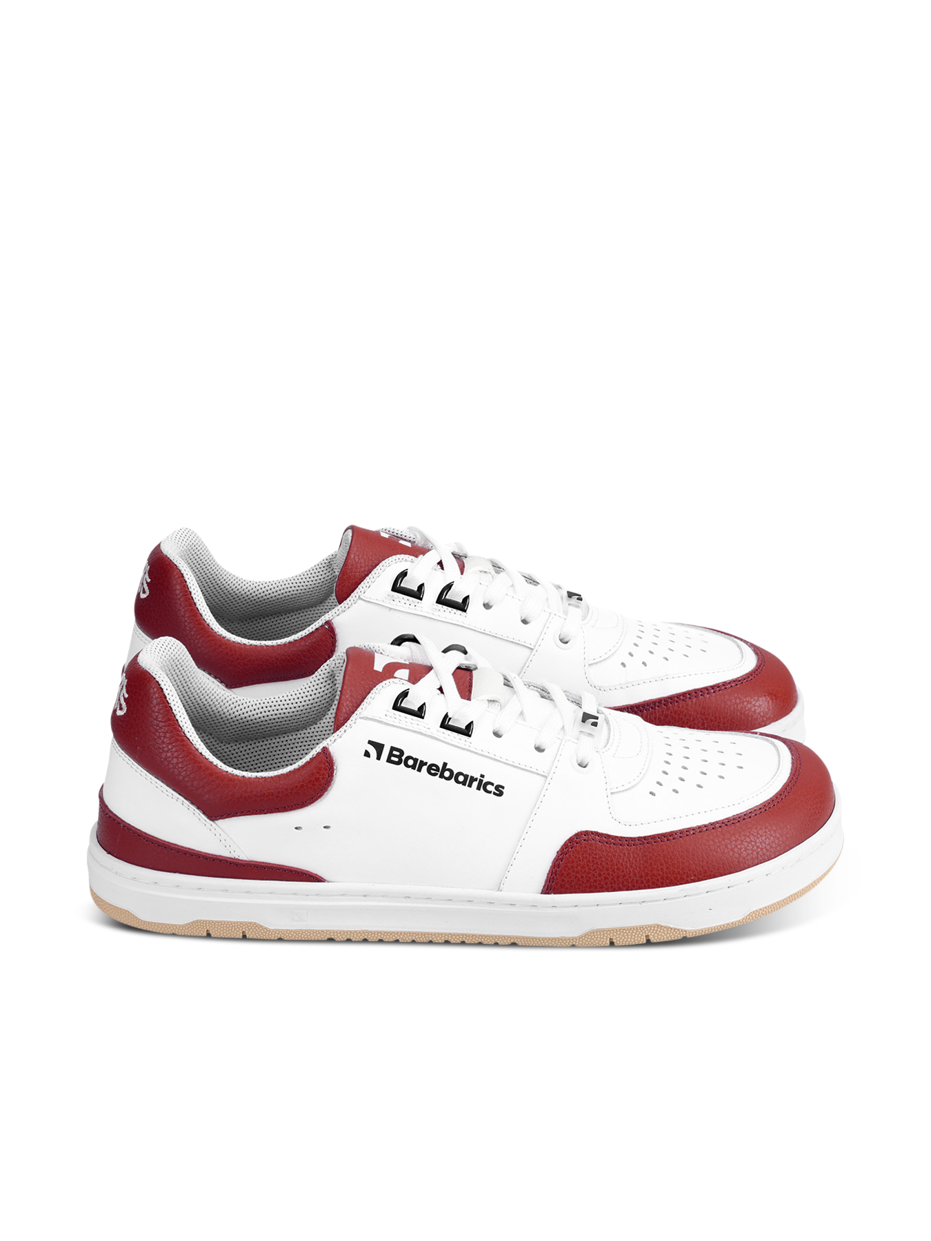 Barefoot Sneakers Barebarics Wave - White & Crimson Red
