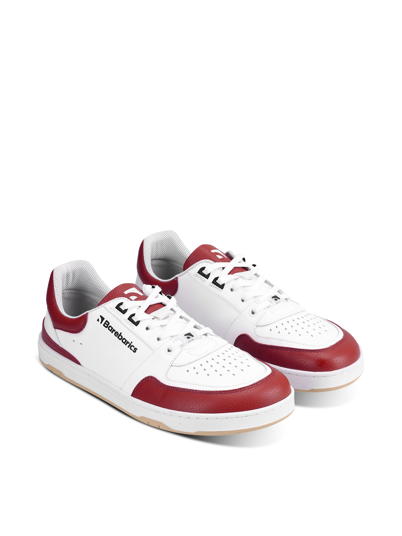 Barefoot Sneakers Barebarics Wave - White & Crimson Red