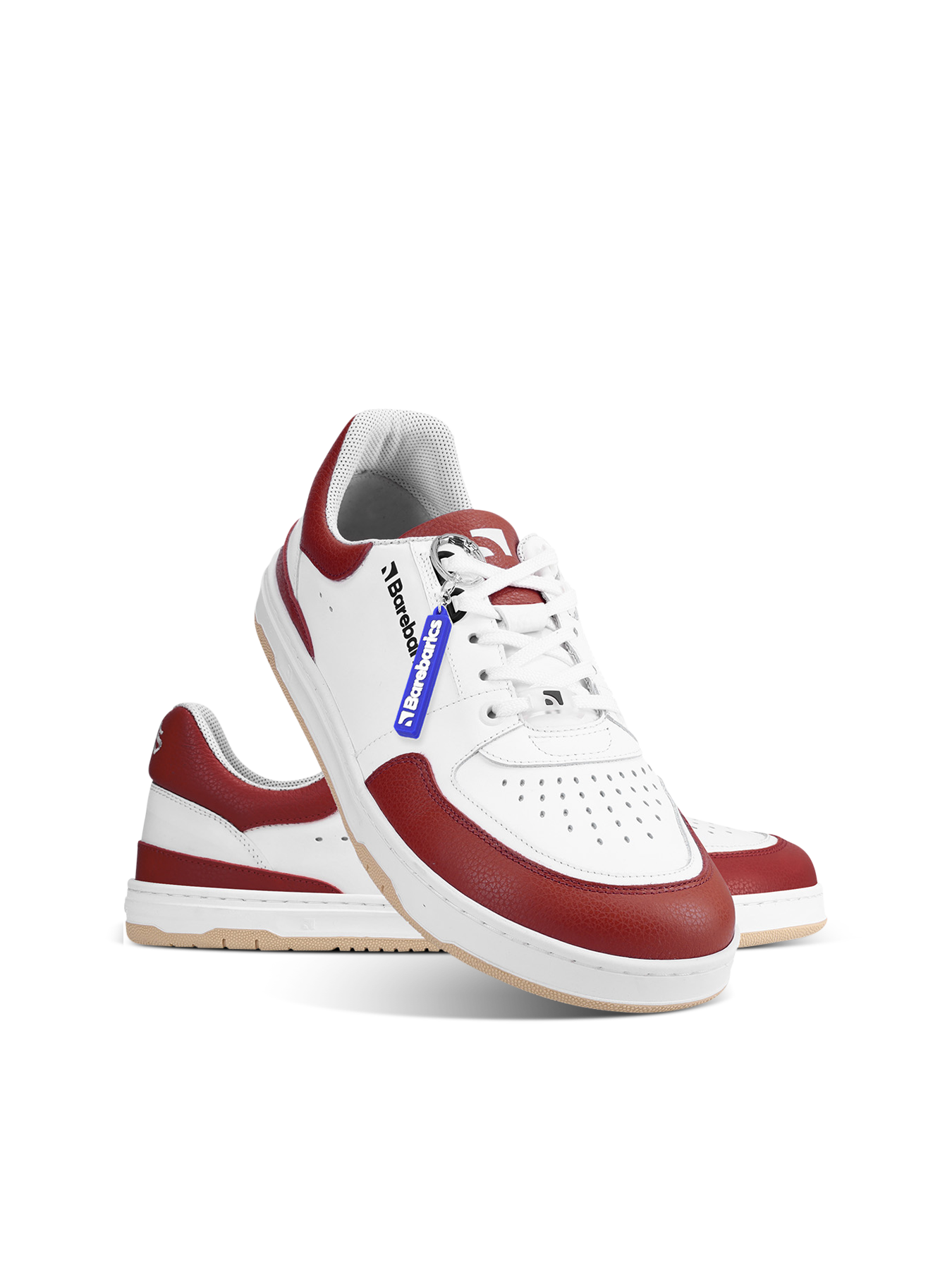 Barefoot Sneakers Barebarics Wave - White & Crimson Red