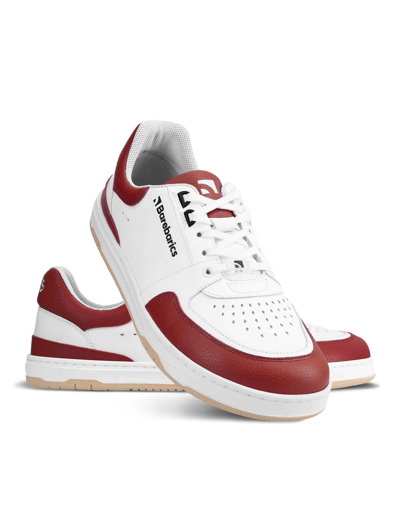 Barefoot Sneakers Barebarics Wave - White & Crimson Red