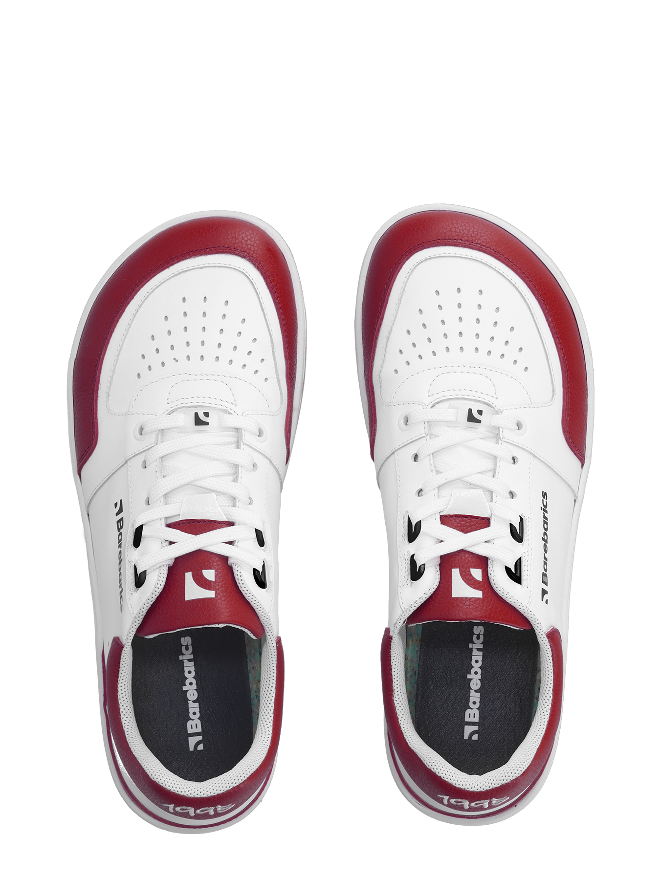 Barefoot Sneakers Barebarics Wave - White & Crimson Red