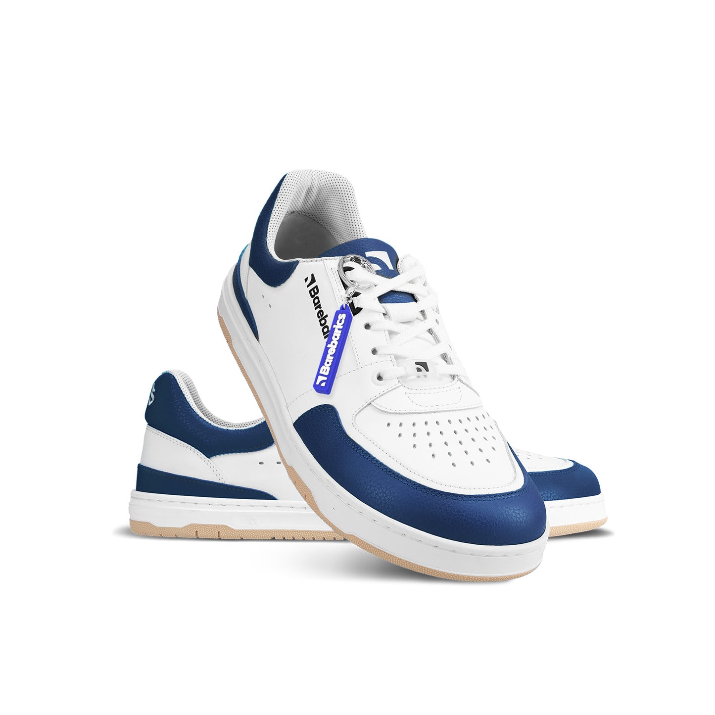 Baskets pieds nus Barebarics Wave - Blanc et bleu foncé