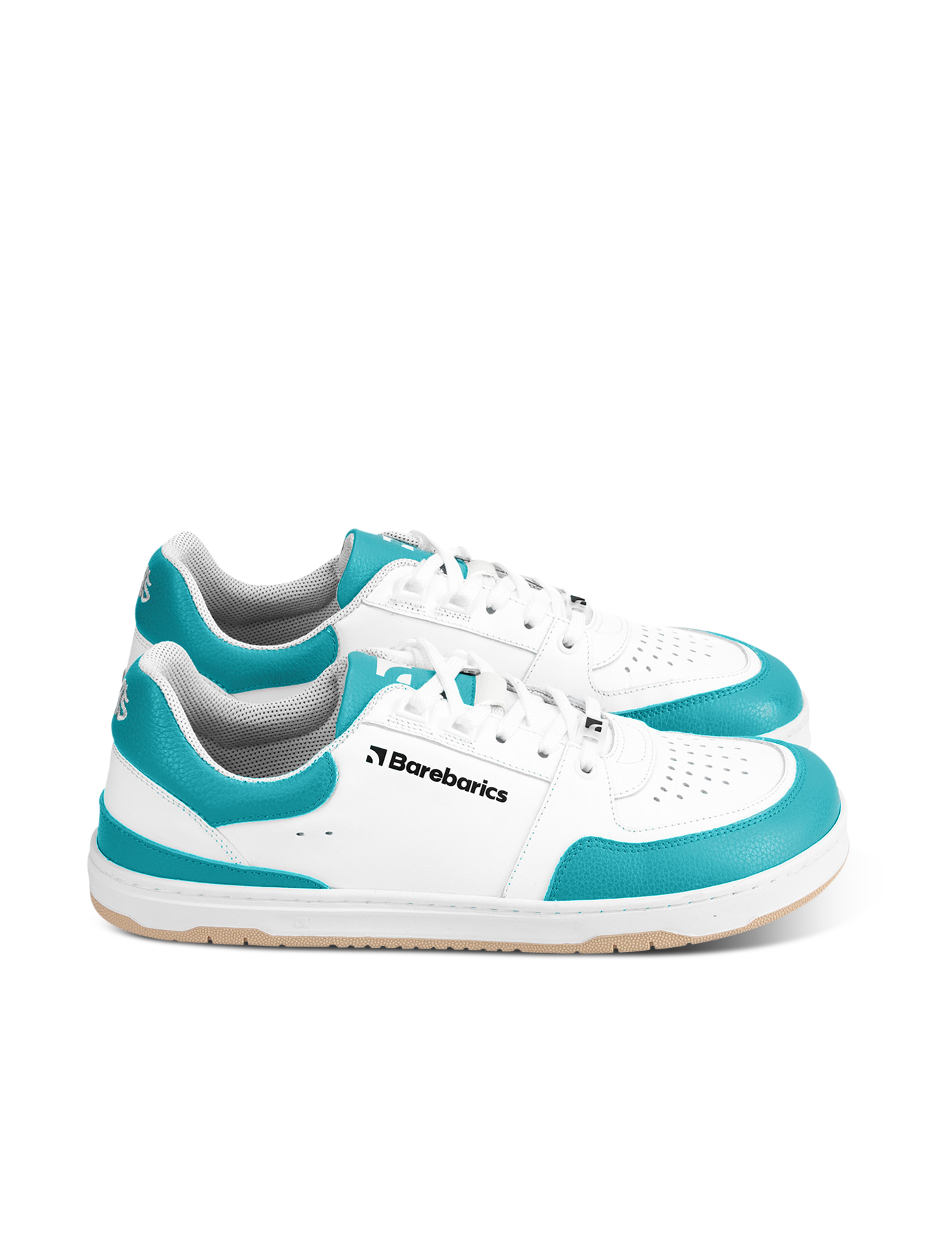 Barefoot Sneakers Barebarics Wave - White & Dark Turquoise