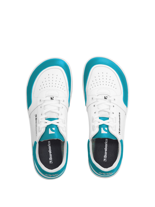 Barefoot Sneakers Barebarics Wave - White & Dark Turquoise