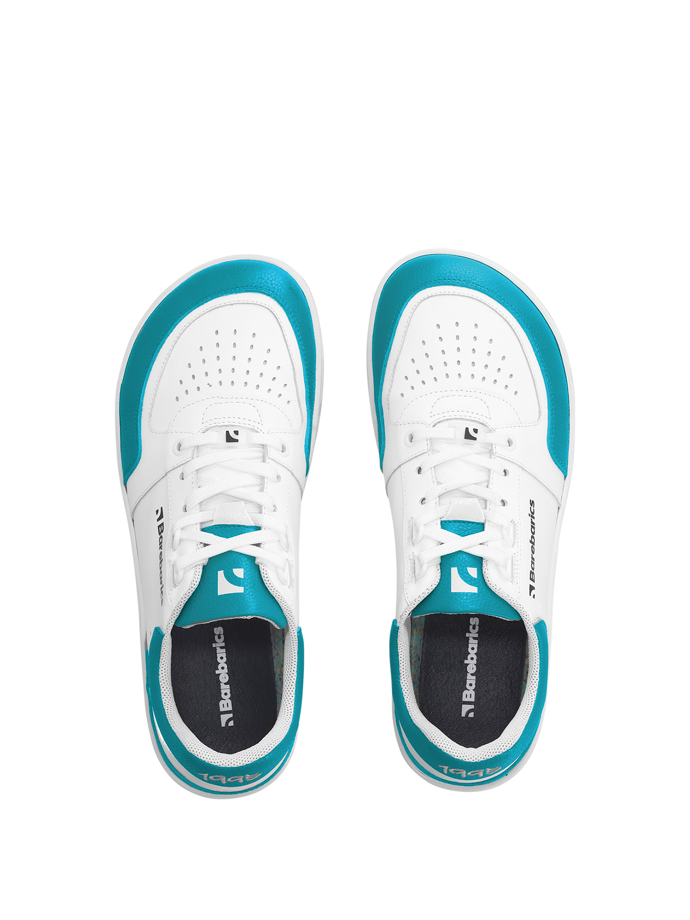 Barefoot Sneakers Barebarics Wave - White & Dark Turquoise