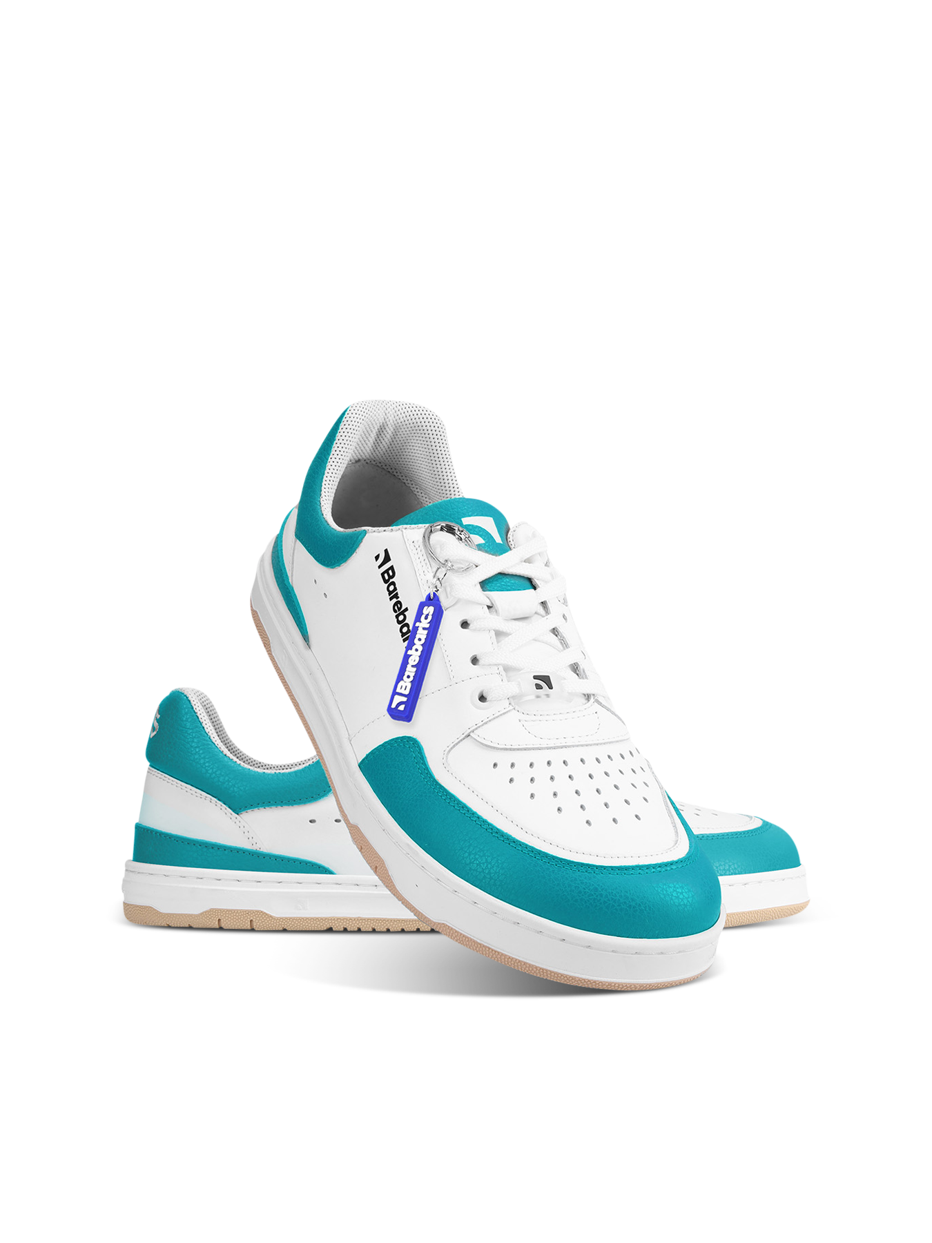 Barefoot Sneakers Barebarics Wave - White & Dark Turquoise