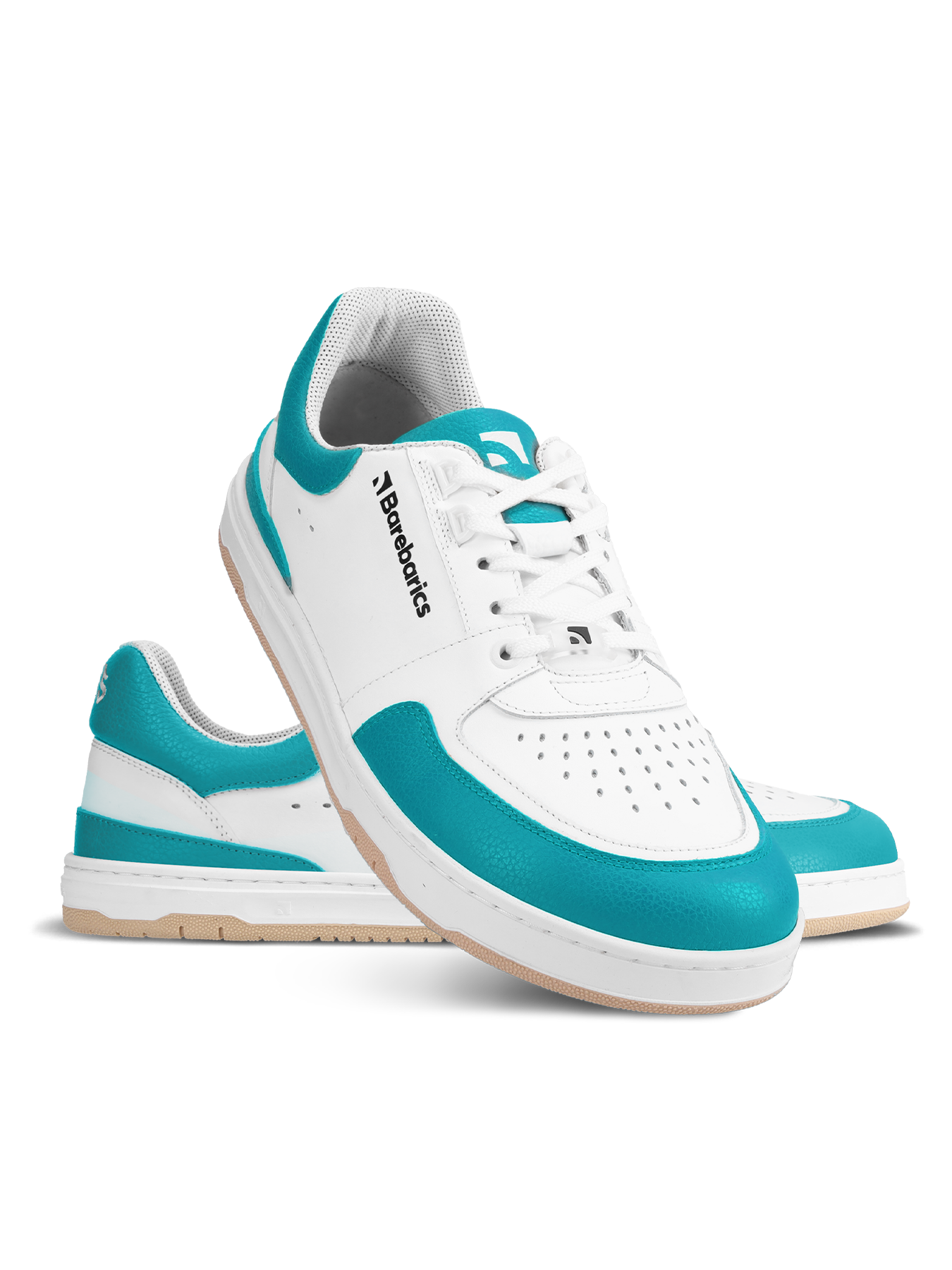 Barefoot Sneakers Barebarics Wave - White & Dark Turquoise