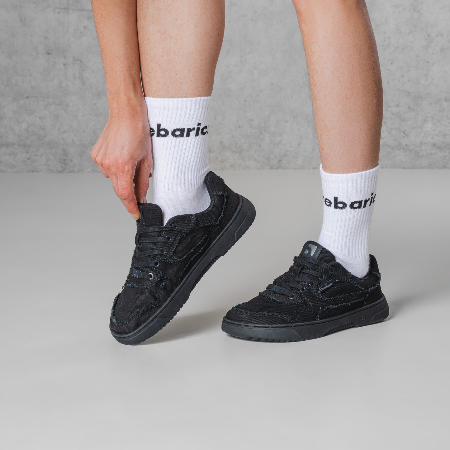 Barefoot Sneakers Barebarics Zing Denim - All Black