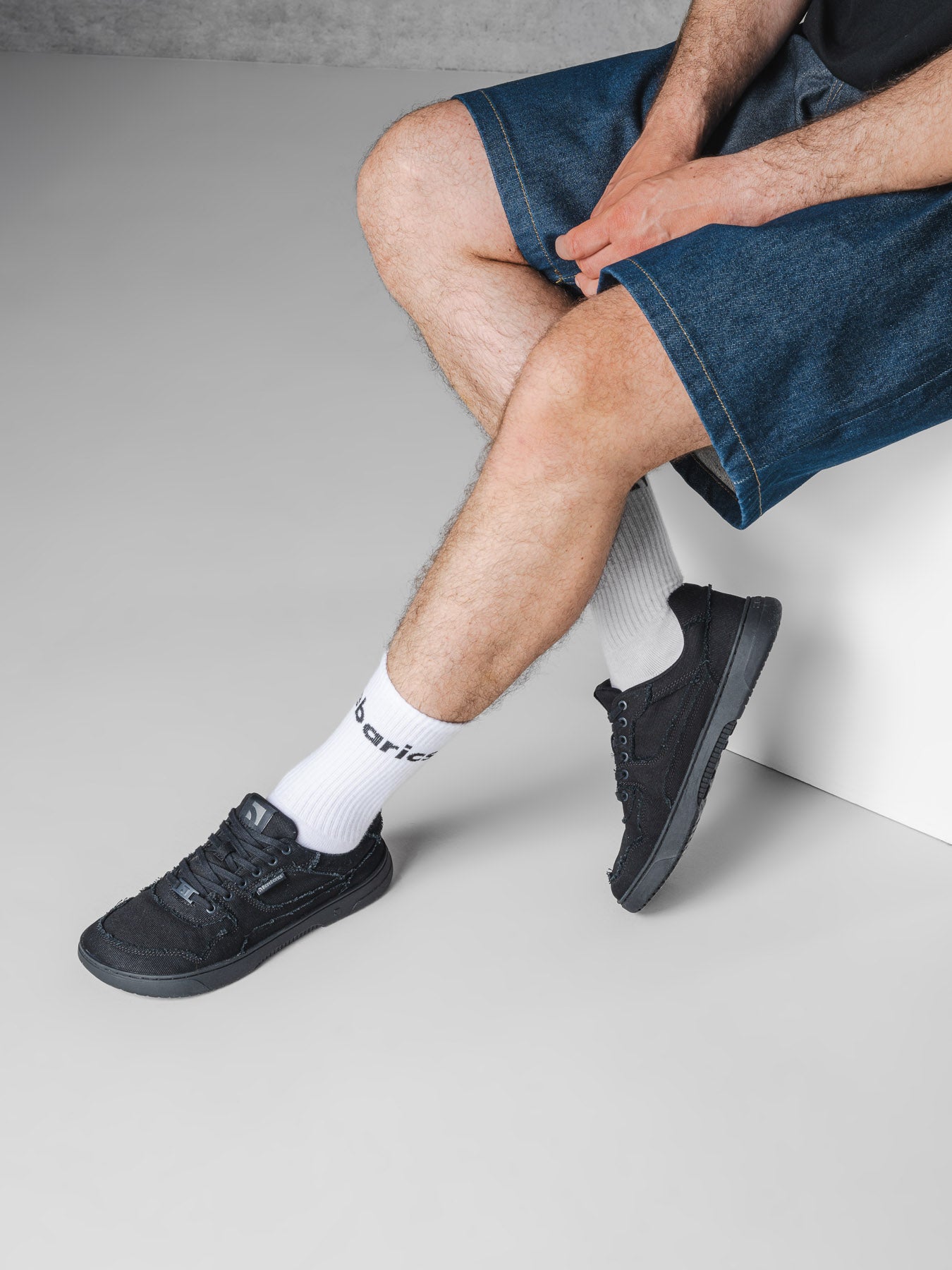 Barefoot Sneakers Barebarics Zing Denim - All Black