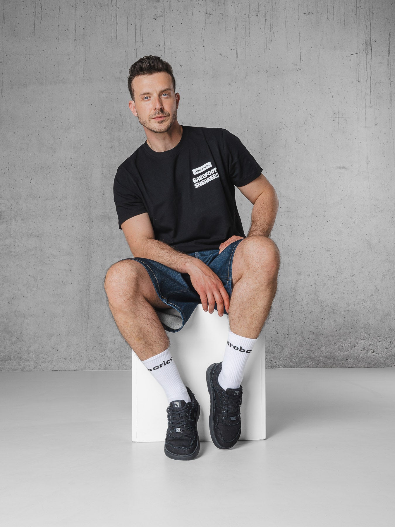Barefoot Sneakers Barebarics Zing Denim - All Black