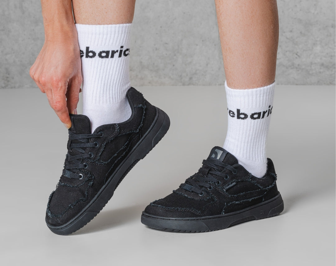 Barefoot Sneakers Barebarics Zing Denim - All Black
