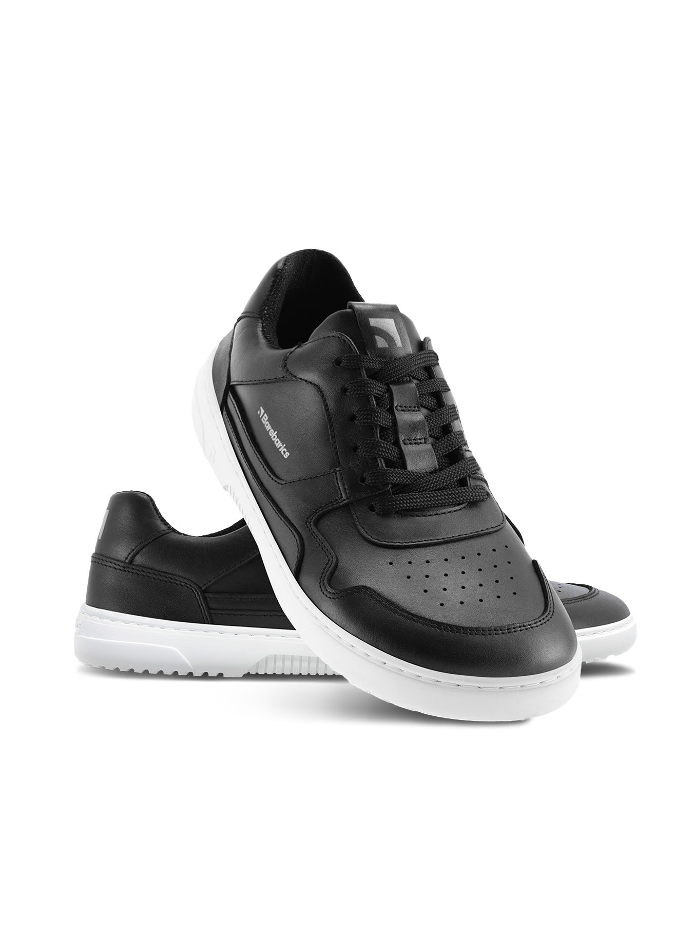 Barefoot Sneakers Barebarics Zing - Black & White - Leather