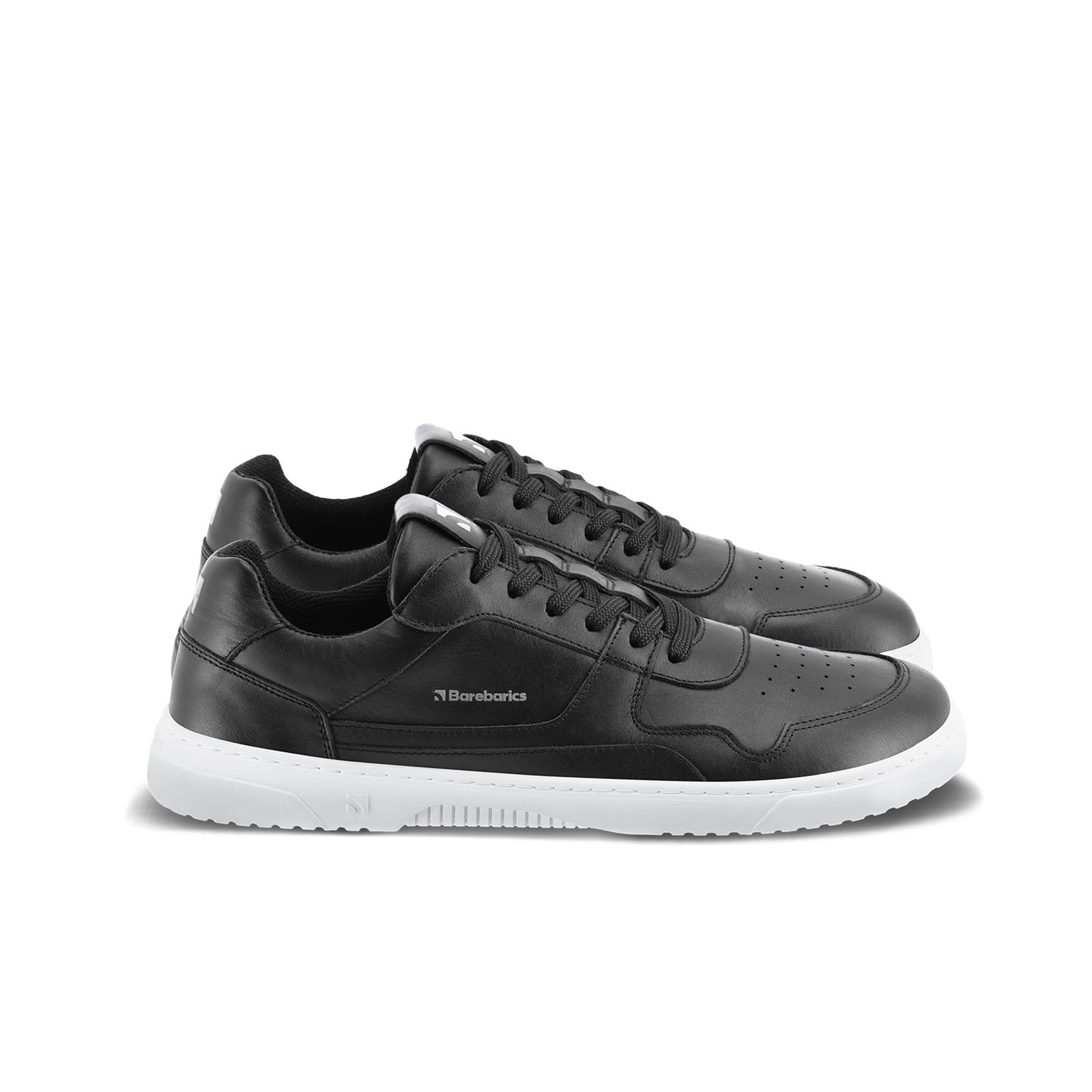 Baskets pieds nus Barebarics Zing - Noir et blanc - Cuir