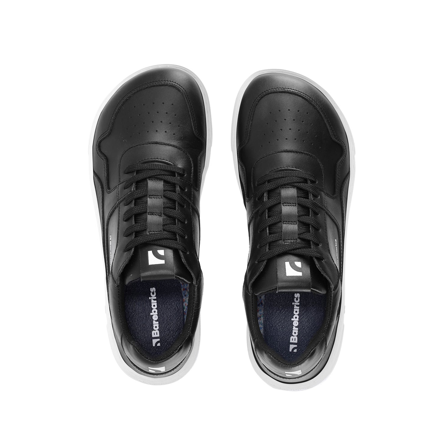 Baskets pieds nus Barebarics Zing - Noir et blanc - Cuir