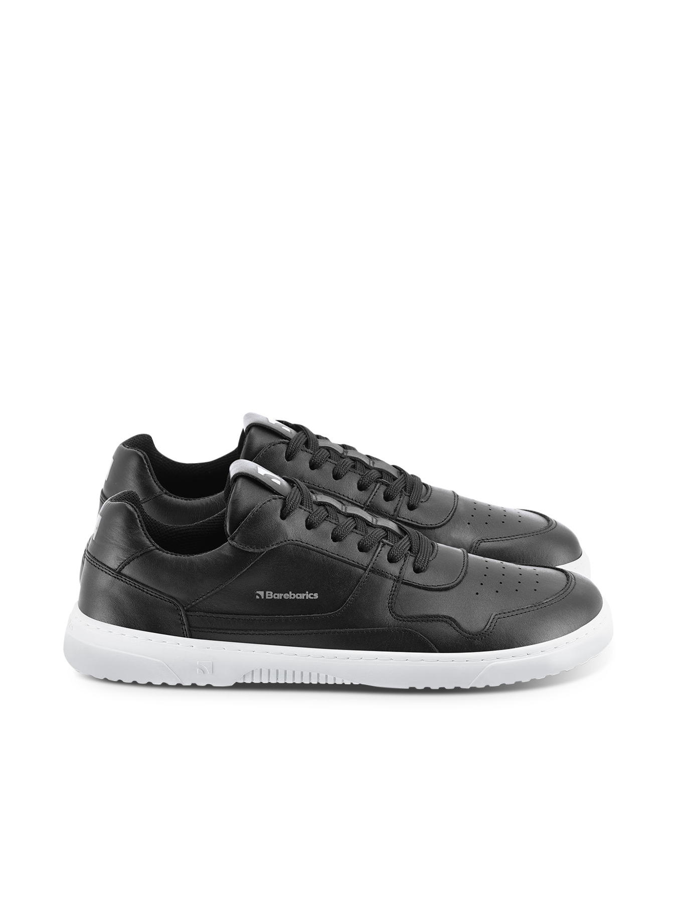Barefoot Sneakers Barebarics Zing - Black & White - Leather