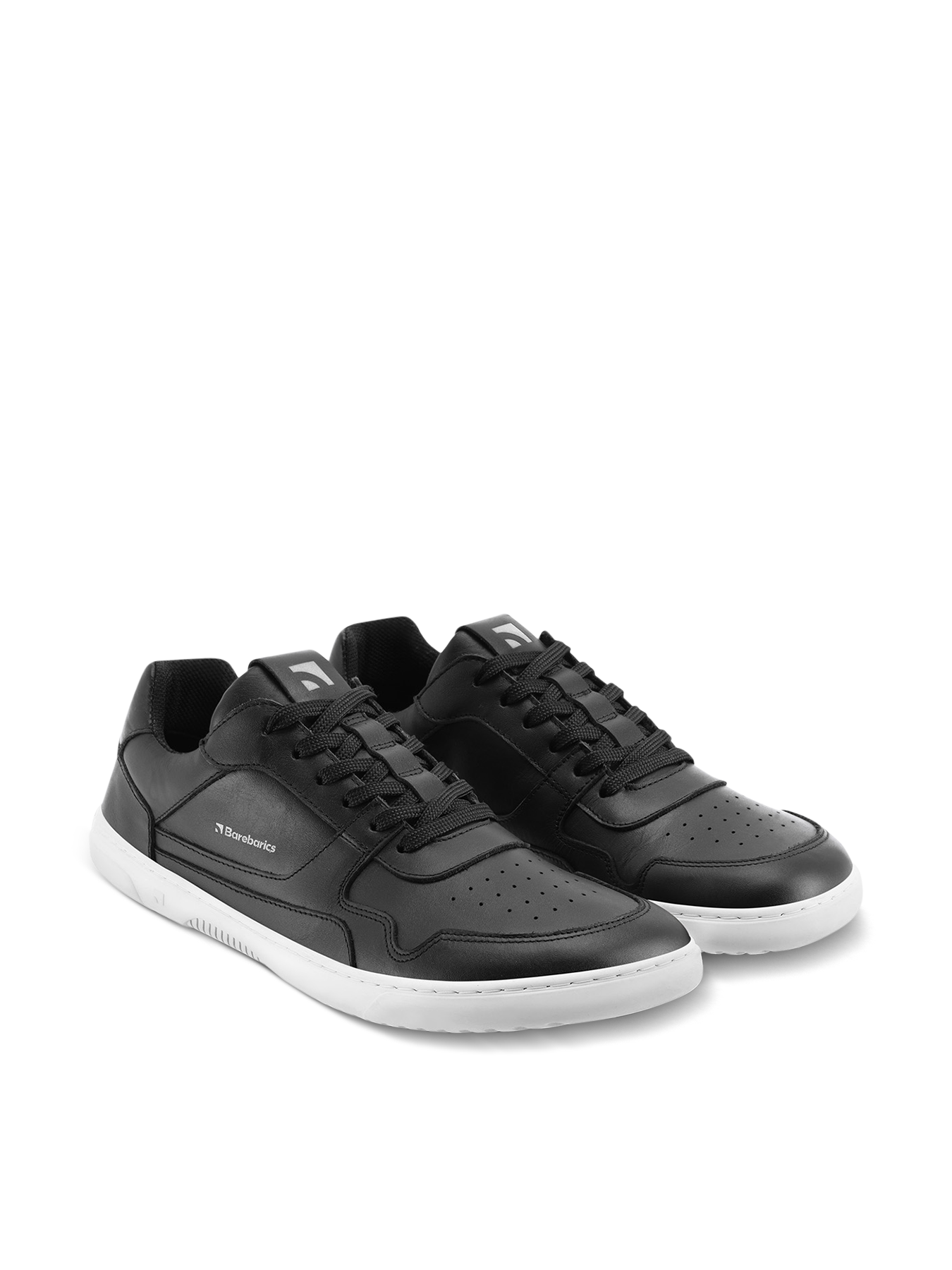 Barefoot Sneakers Barebarics Zing - Black & White - Leather