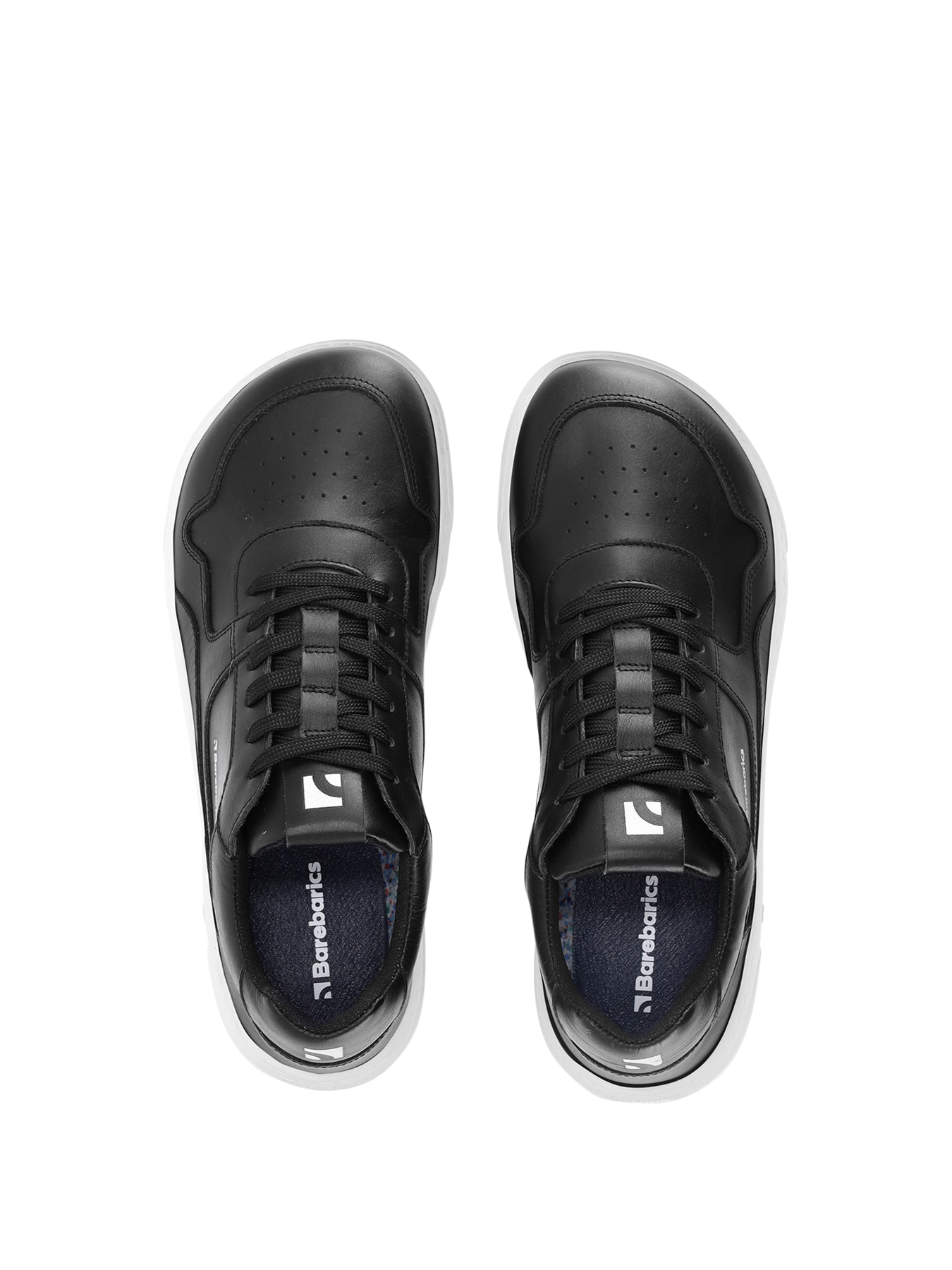 Barefoot Sneakers Barebarics Zing - Black & White - Leather