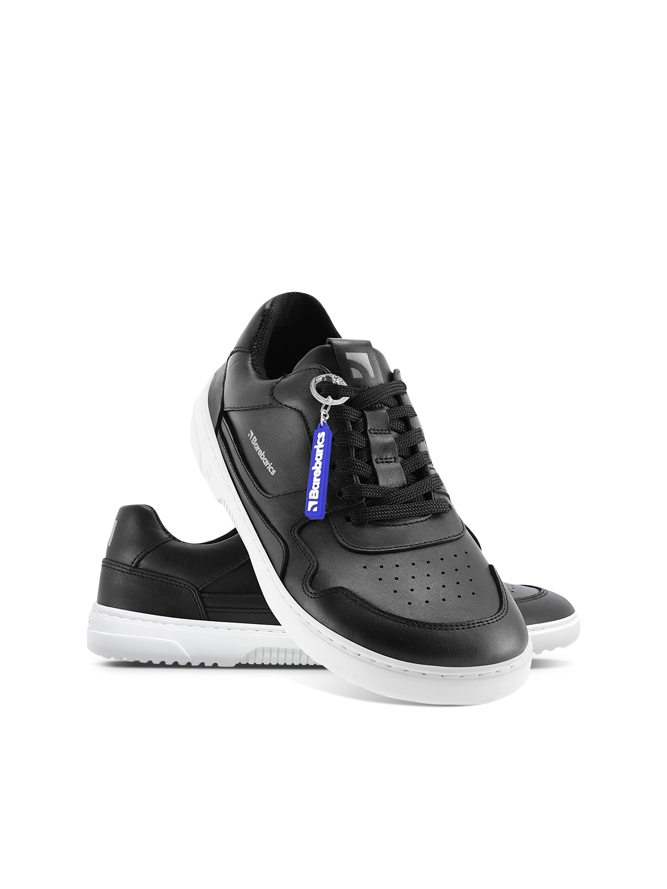 Barefoot Sneakers Barebarics Zing - Black & White - Leather