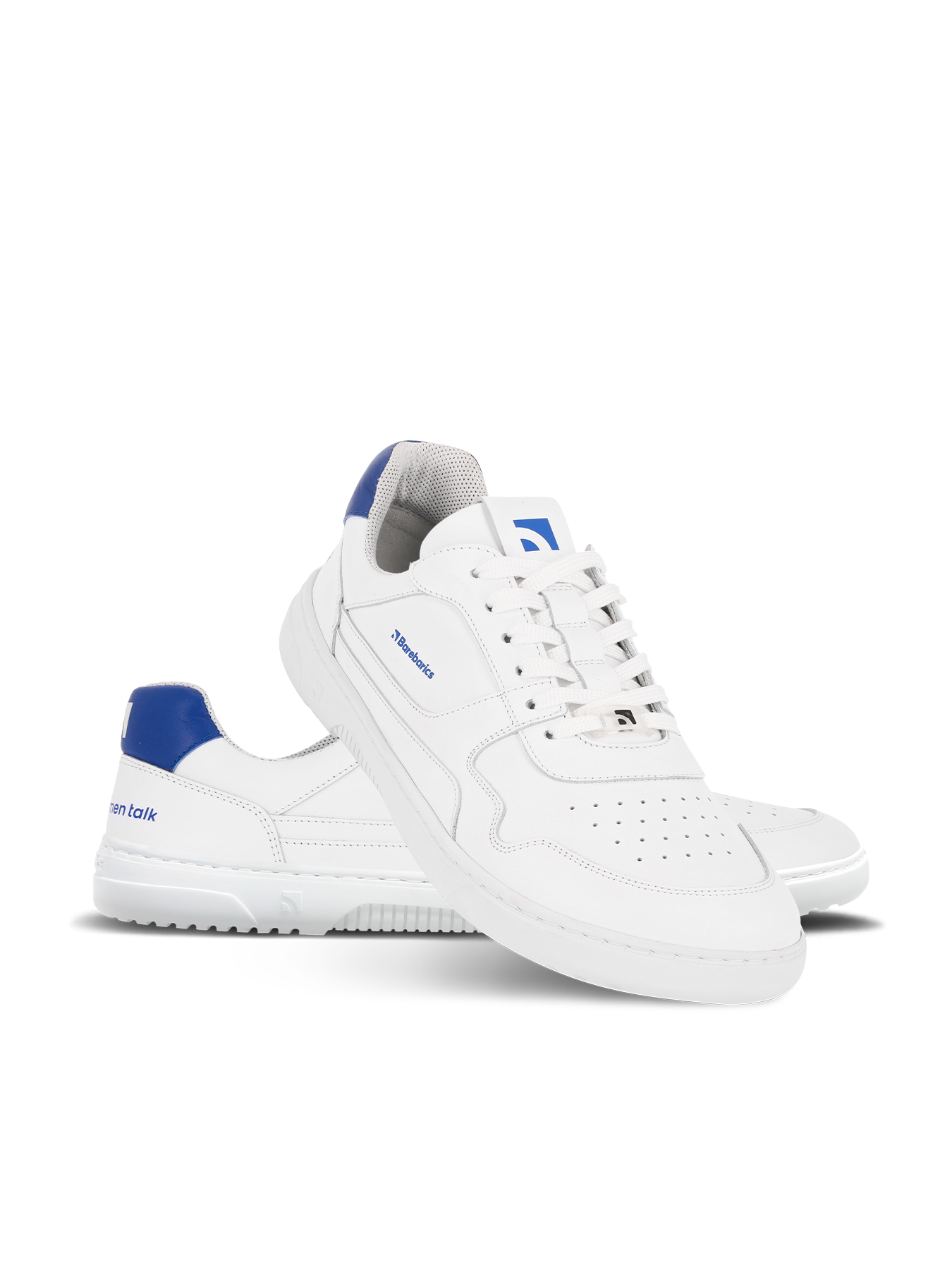 Barefoot Sneakers Barebarics Zing - Brave Men Talk - White & Blue