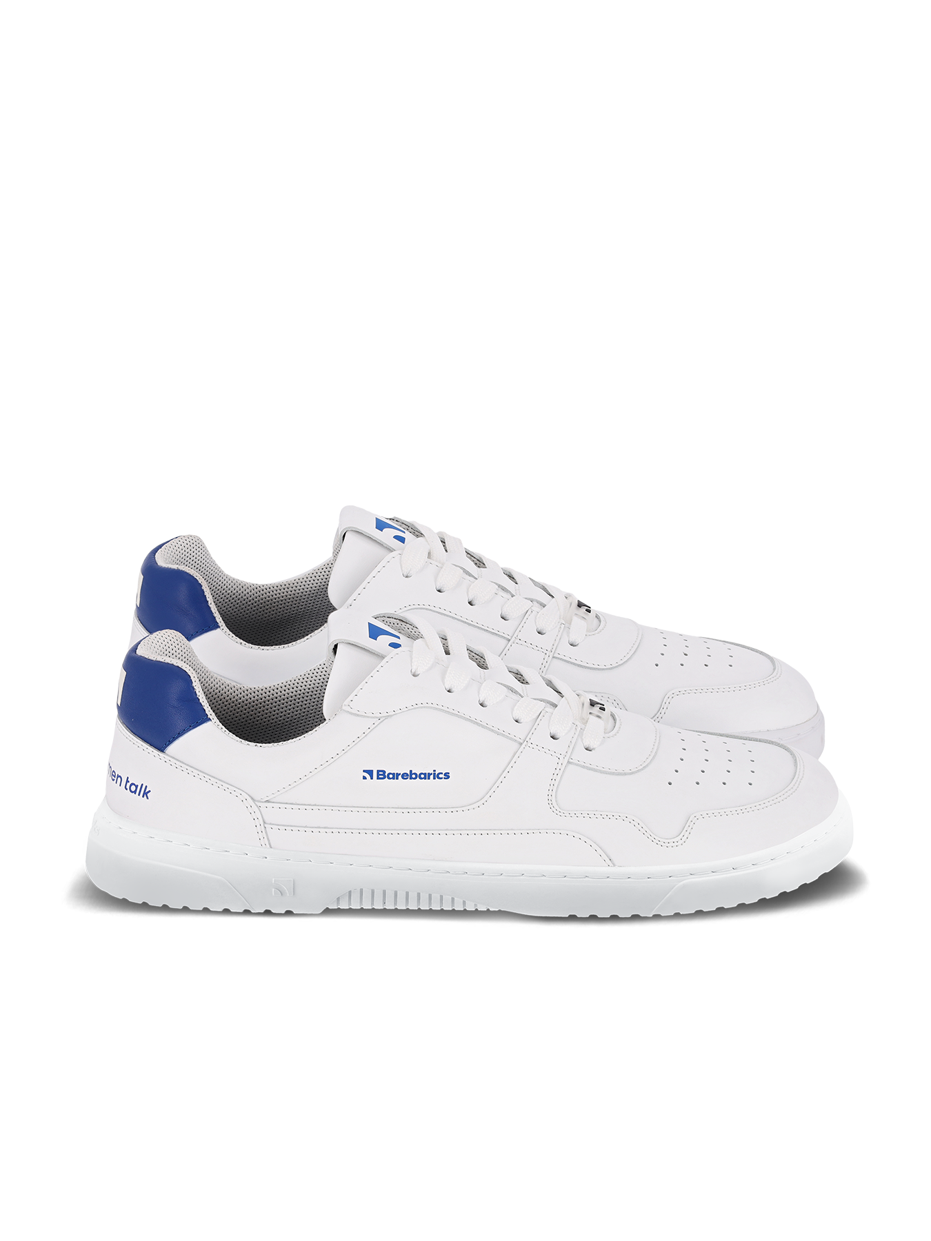 Barefoot Sneakers Barebarics Zing - Brave Men Talk - White & Blue