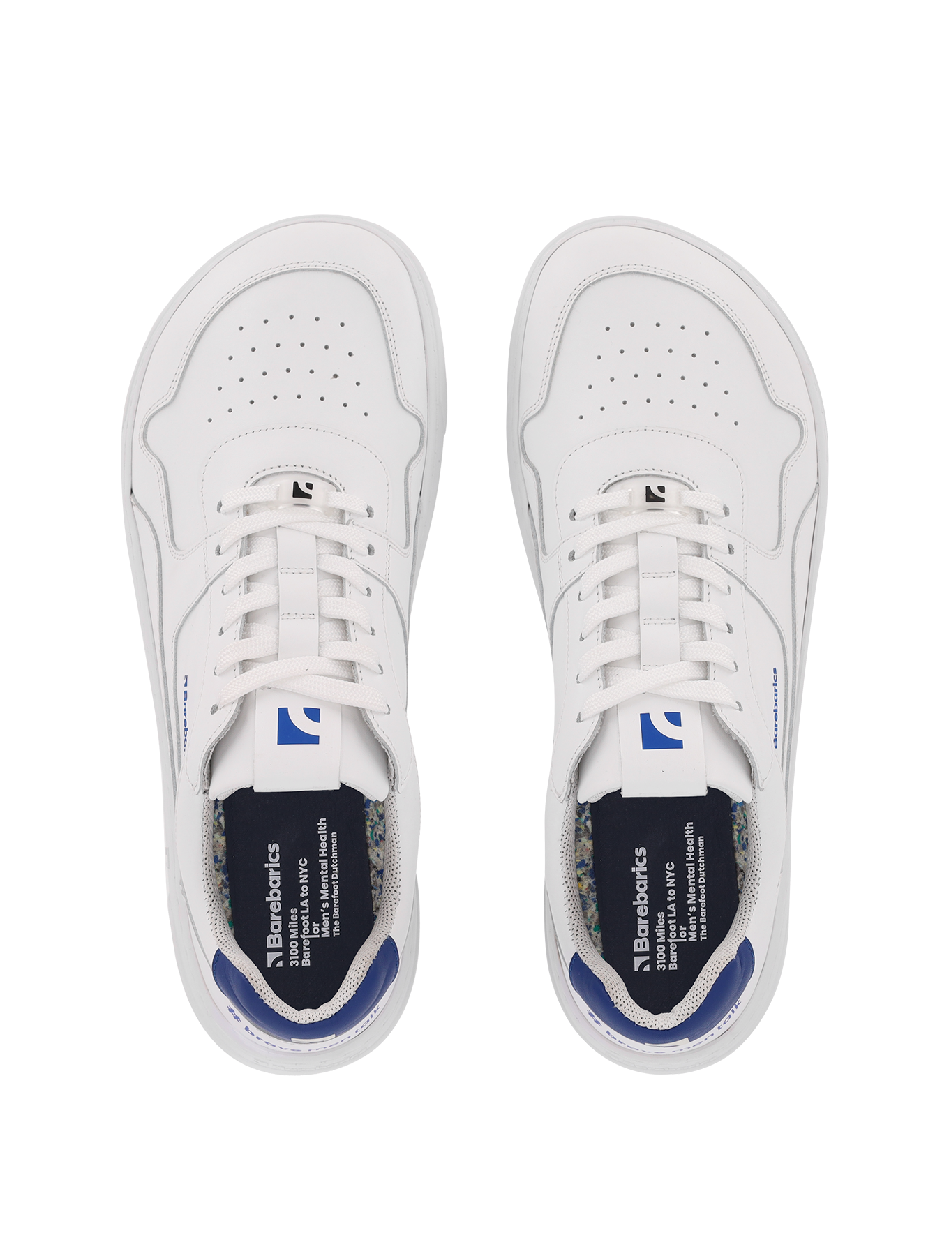 Barefoot Sneakers Barebarics Zing - Brave Men Talk - White & Blue