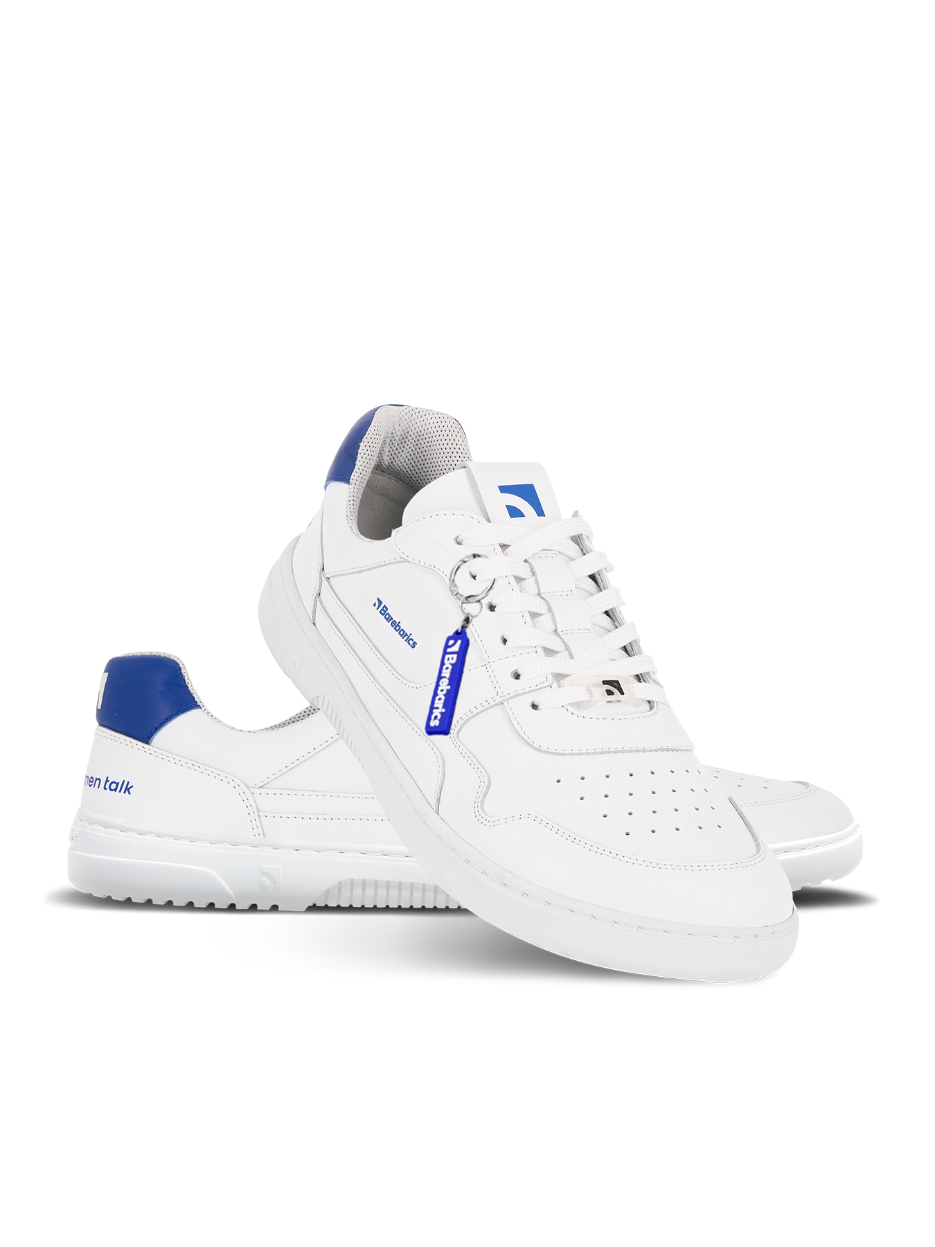 Barefoot Sneakers Barebarics Zing - Brave Men Talk - White & Blue