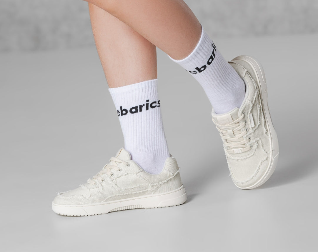 Barefoot Sneakers Barebarics Zing Denim - Cream White