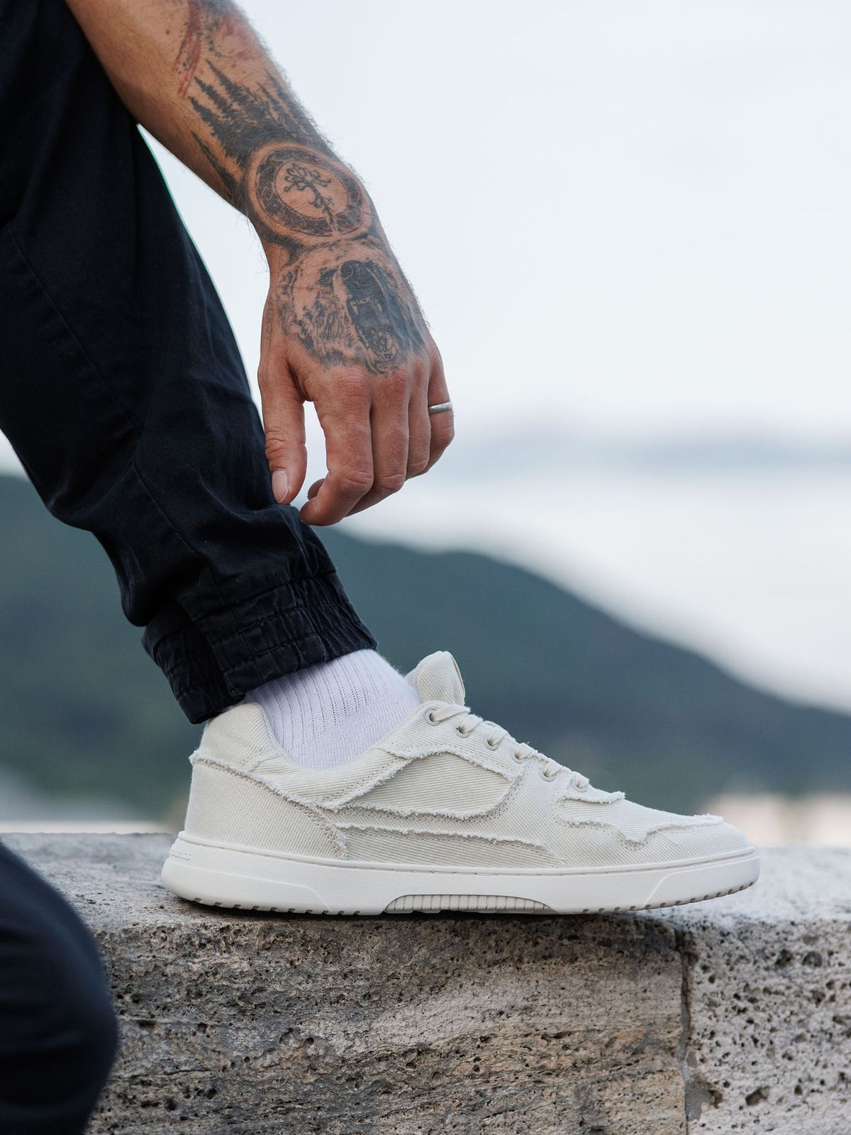 Barefoot Sneakers Barebarics Zing Denim - Cream White