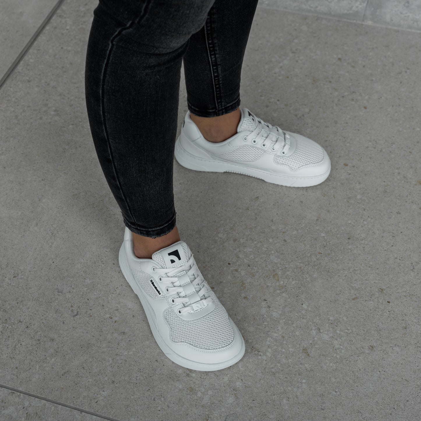 Baskets pieds nus Barebarics Zing - Fresh - Tout blanc