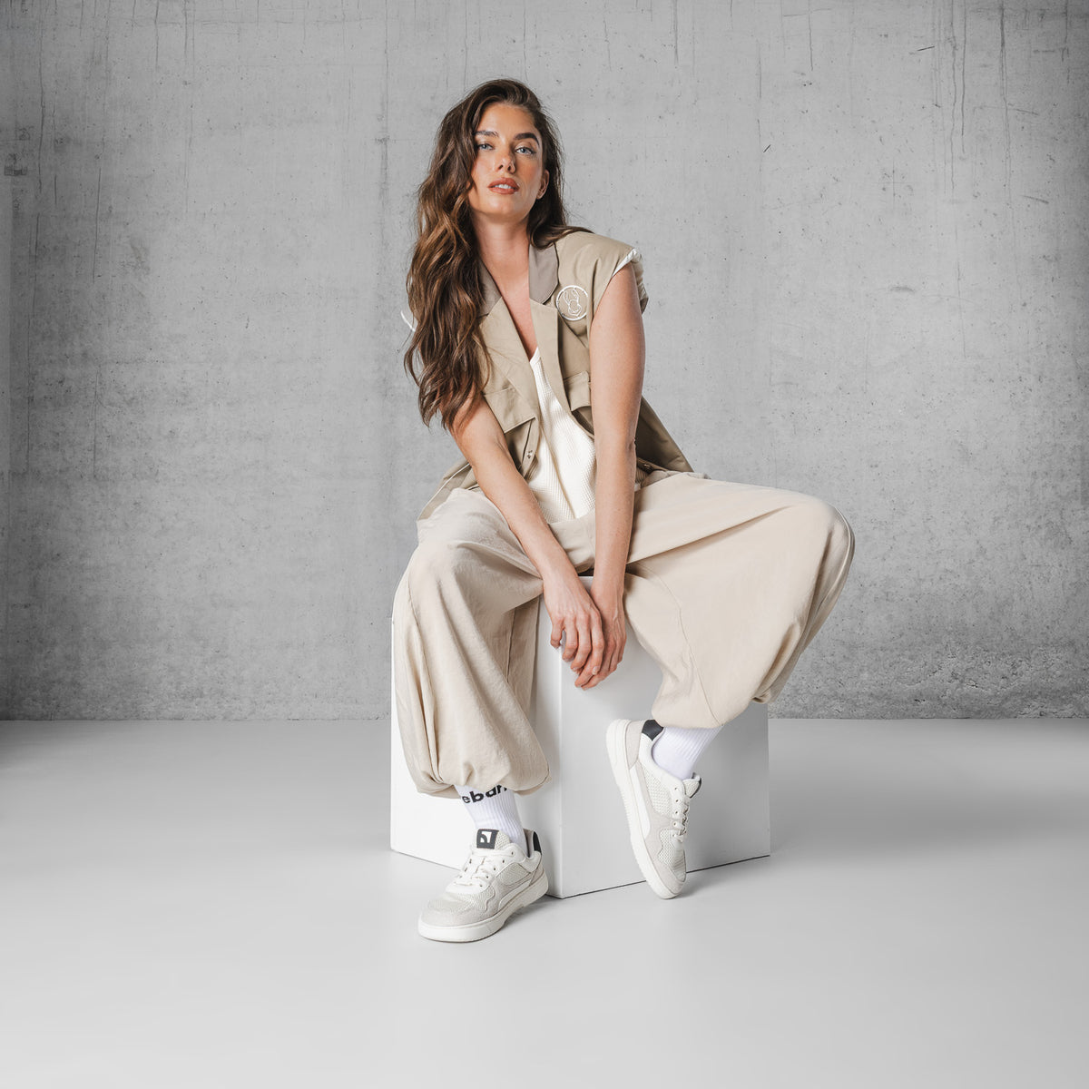 Barefoot Sneakers Barebarics Zing - Fresh - White & Beige