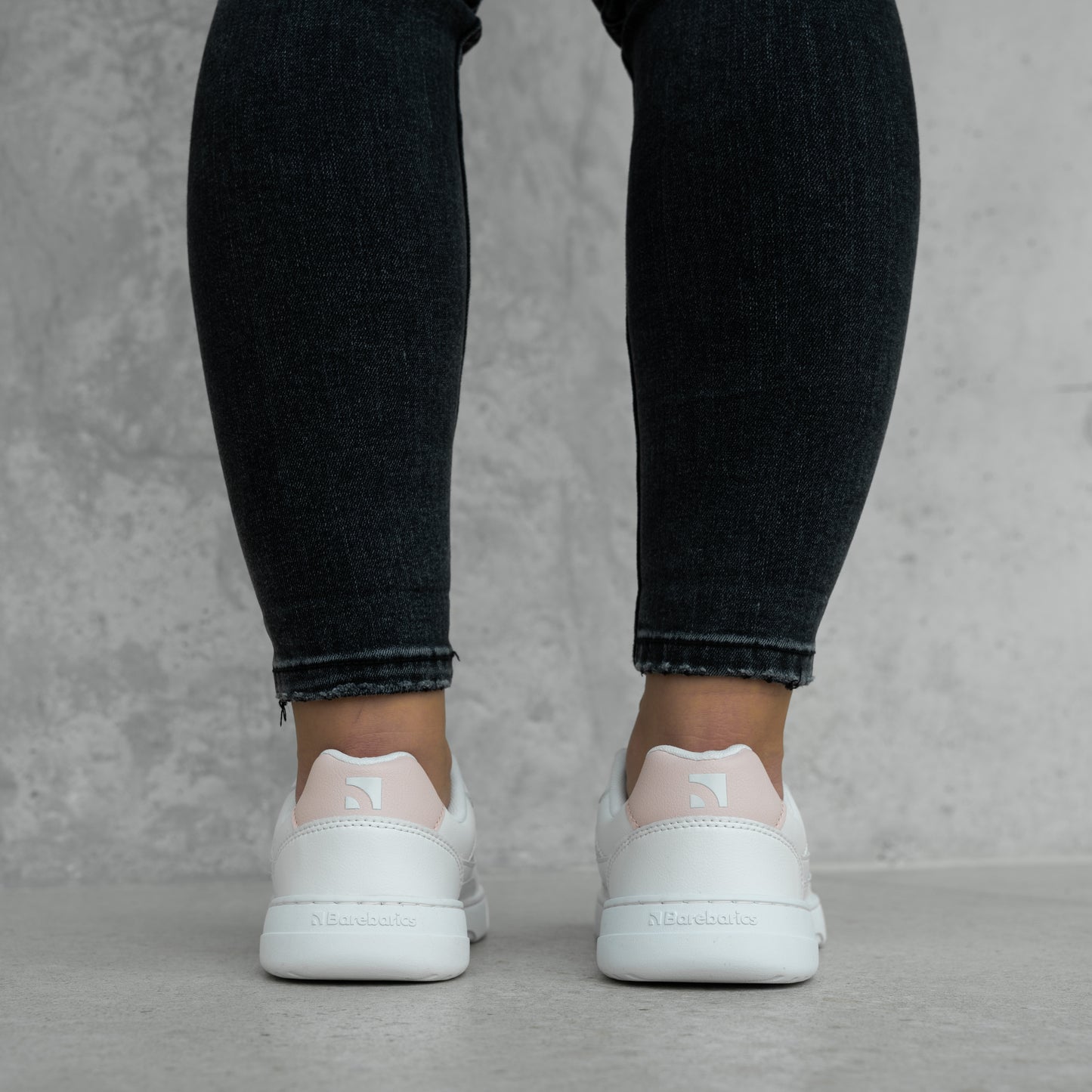 Barefoot Sneakers Barebarics Zing - Fresh - White & Coral Pink