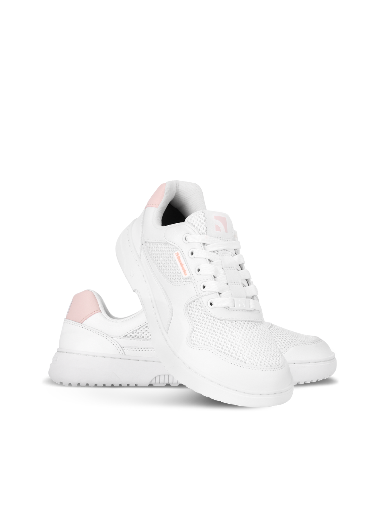 Barefoot Sneakers Barebarics Zing - Fresh - White & Coral Pink