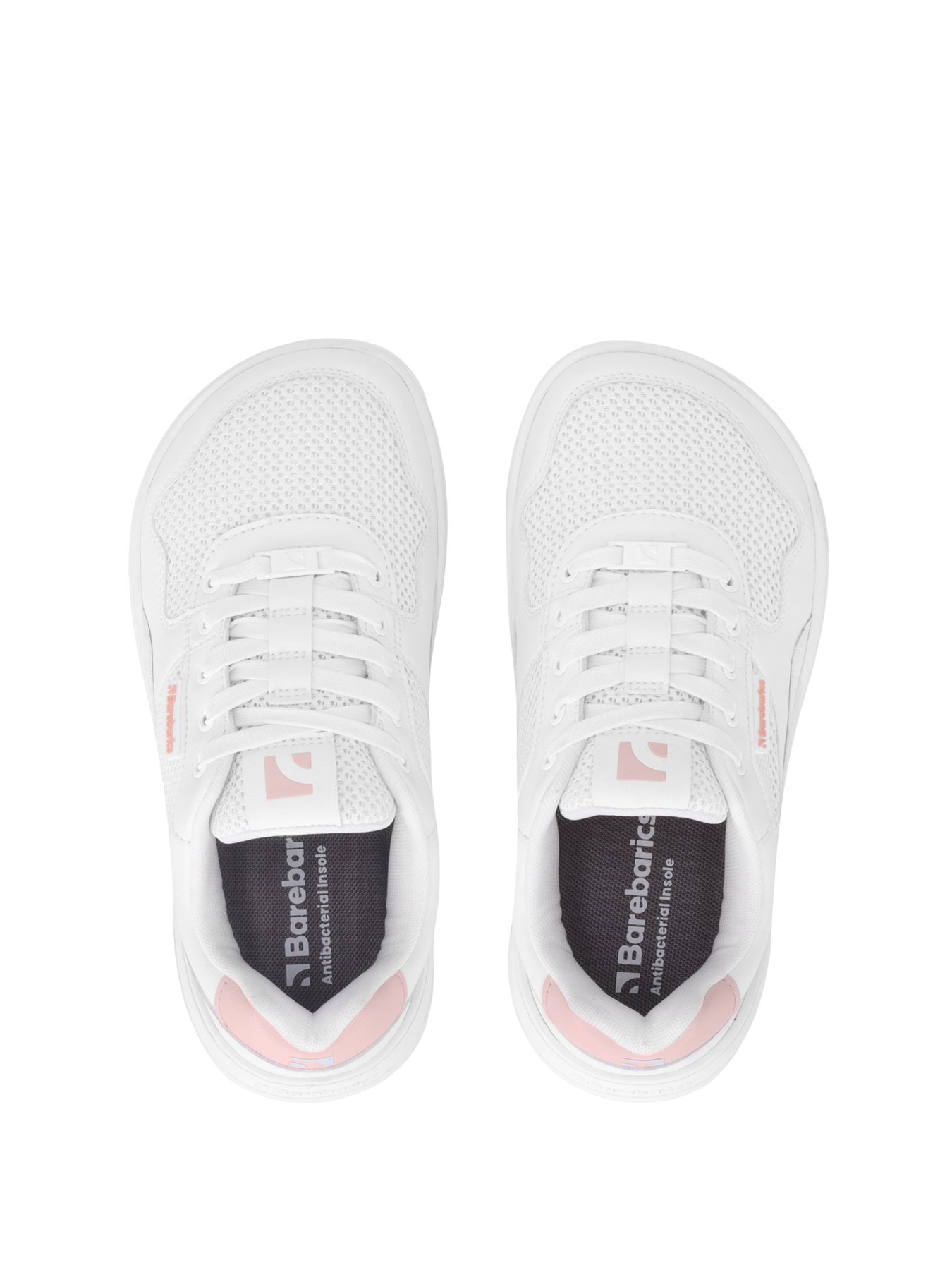 Barefoot Sneakers Barebarics Zing - Fresh - White & Coral Pink