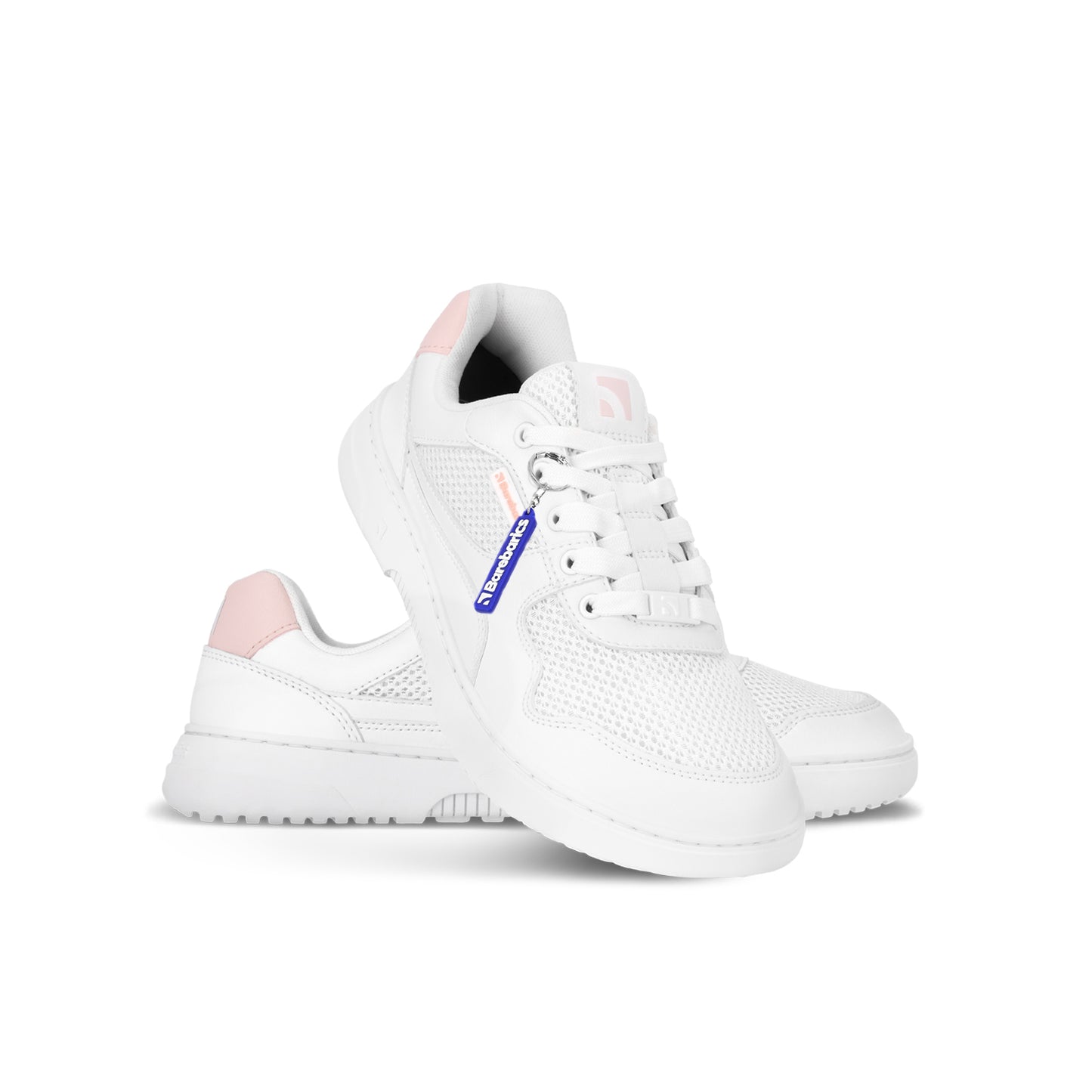 Baskets pieds nus Barebarics Zing - Fresh - Blanc et rose corail