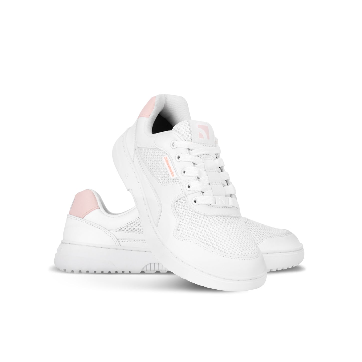 Baskets pieds nus Barebarics Zing - Fresh - Blanc et rose corail