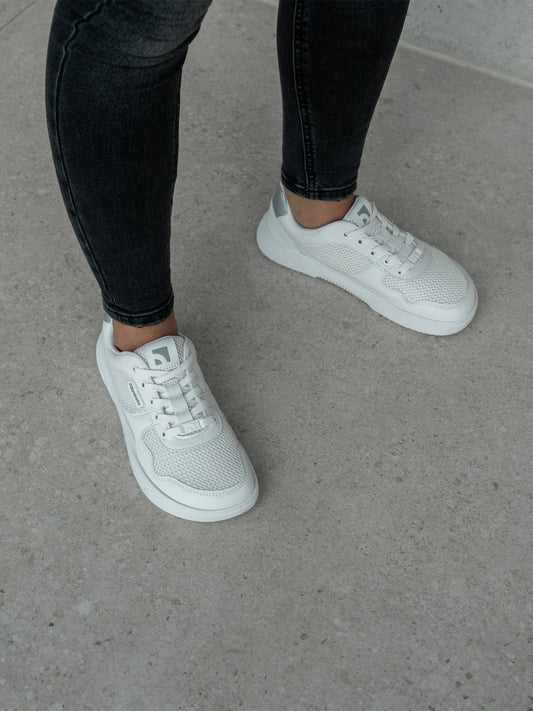 Baskets pieds nus Barebarics Zing - Fresh - Blanc et argent