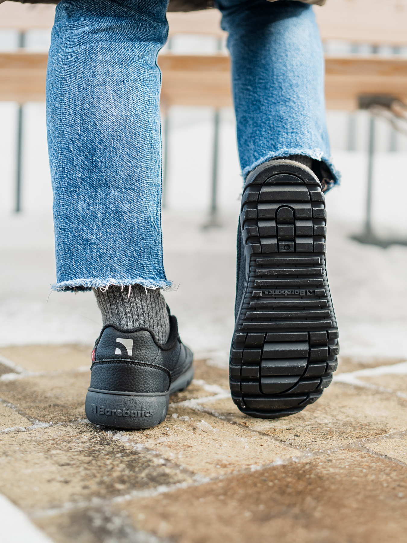 Baskets pieds nus Barebarics Zing Frost - Tout noir