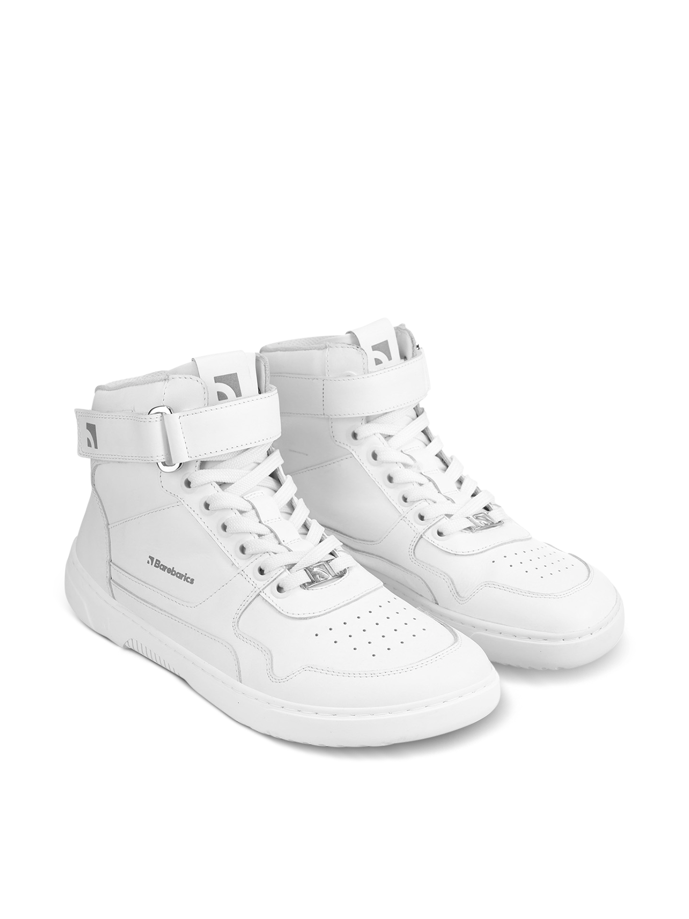Barefoot Sneakers Barebarics Zing - High Top - All White - Leather