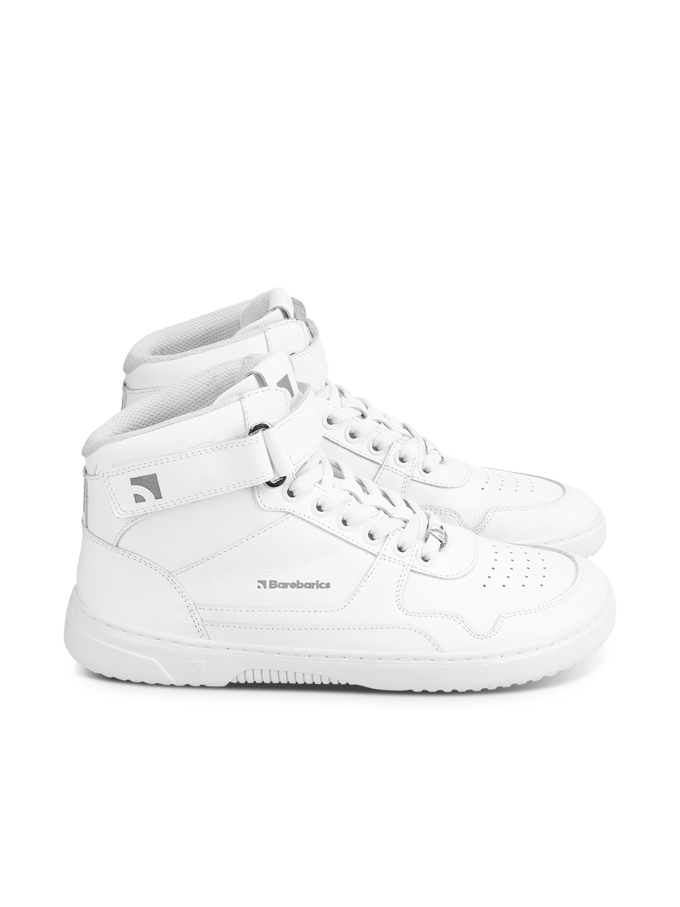 Barefoot Sneakers Barebarics Zing - High Top - All White - Leather