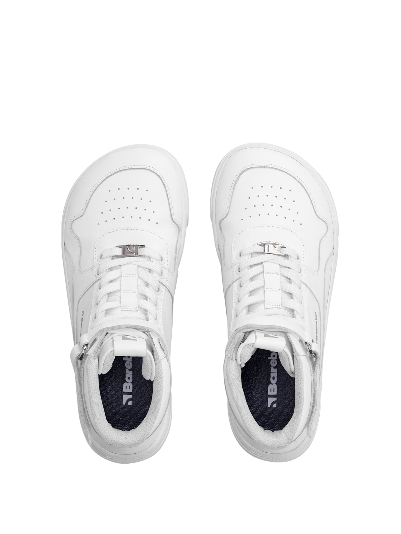 Barefoot Sneakers Barebarics Zing - High Top - All White - Leather