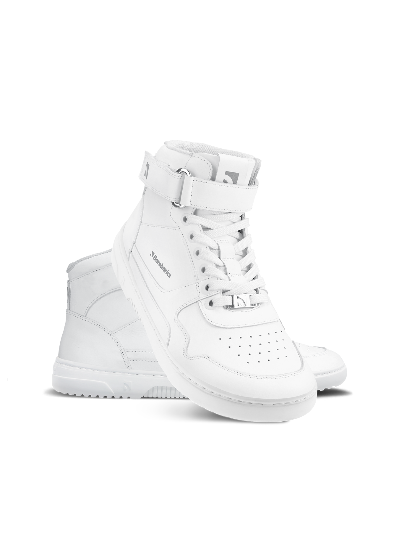 Barefoot Sneakers Barebarics Zing - High Top - All White - Leather
